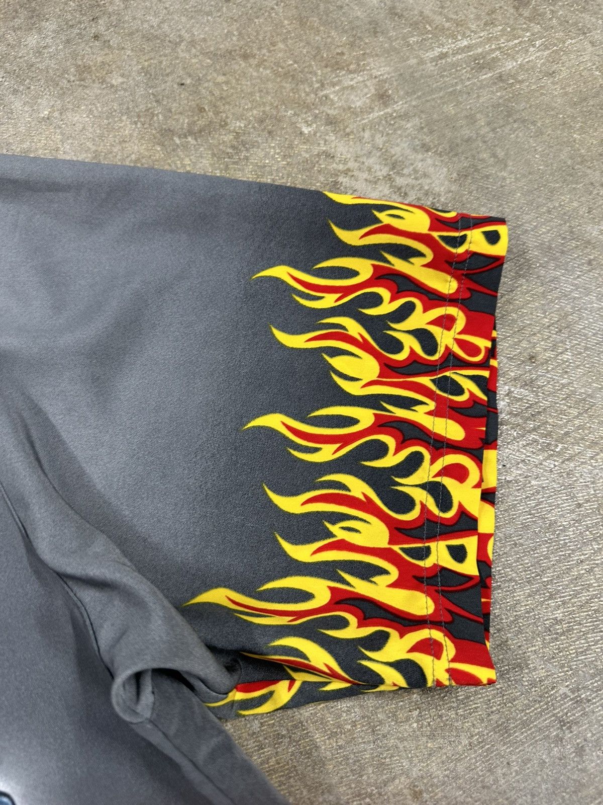 Vintage Crazy Y2K No Boundaries Flames Car Tiger Dragon Button Up Size US XL / EU 56 / 4 - 7 Thumbnail