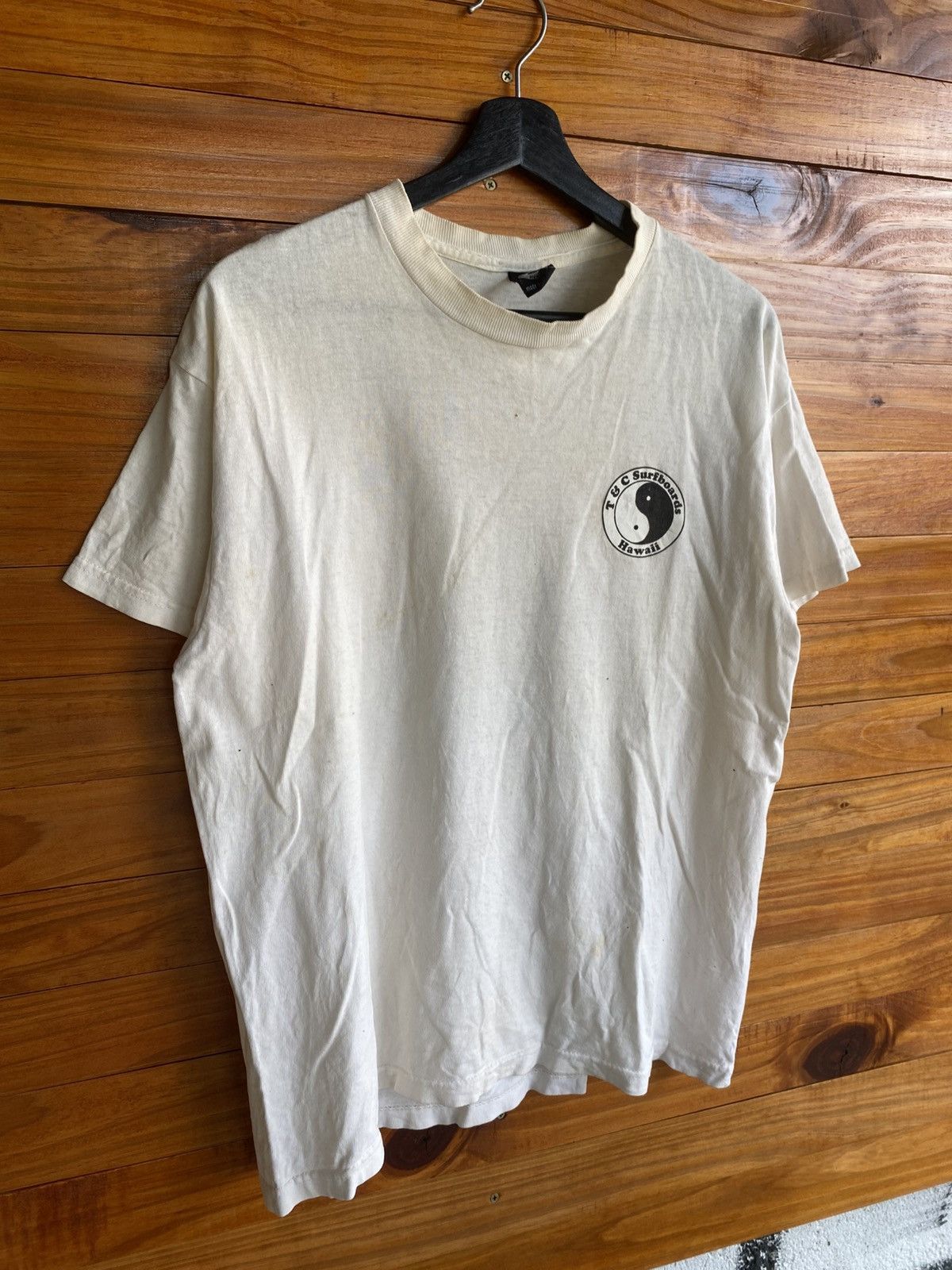 Vintage Vintage T&C Surf Designs Yin Yang Logo T-Shirt Made in USA Size US M / EU 48-50 / 2 - 8 Thumbnail