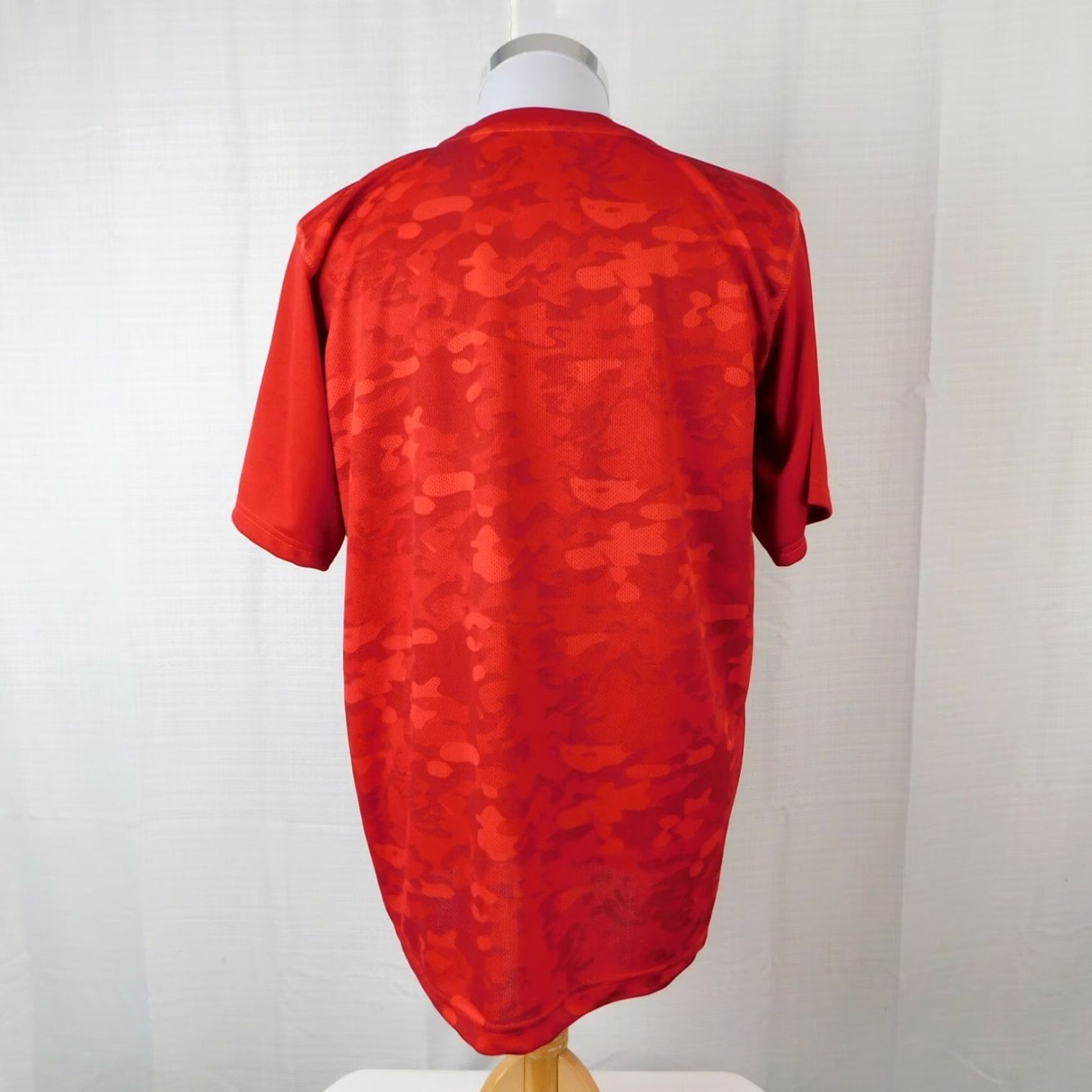 Vintage Zone Pro Sport T-Shirt Men Short Sleeve Red L Camouflage-Back Sport Tee 100% Polyester Size US L / EU 52-54 / 3 - 3 Thumbnail