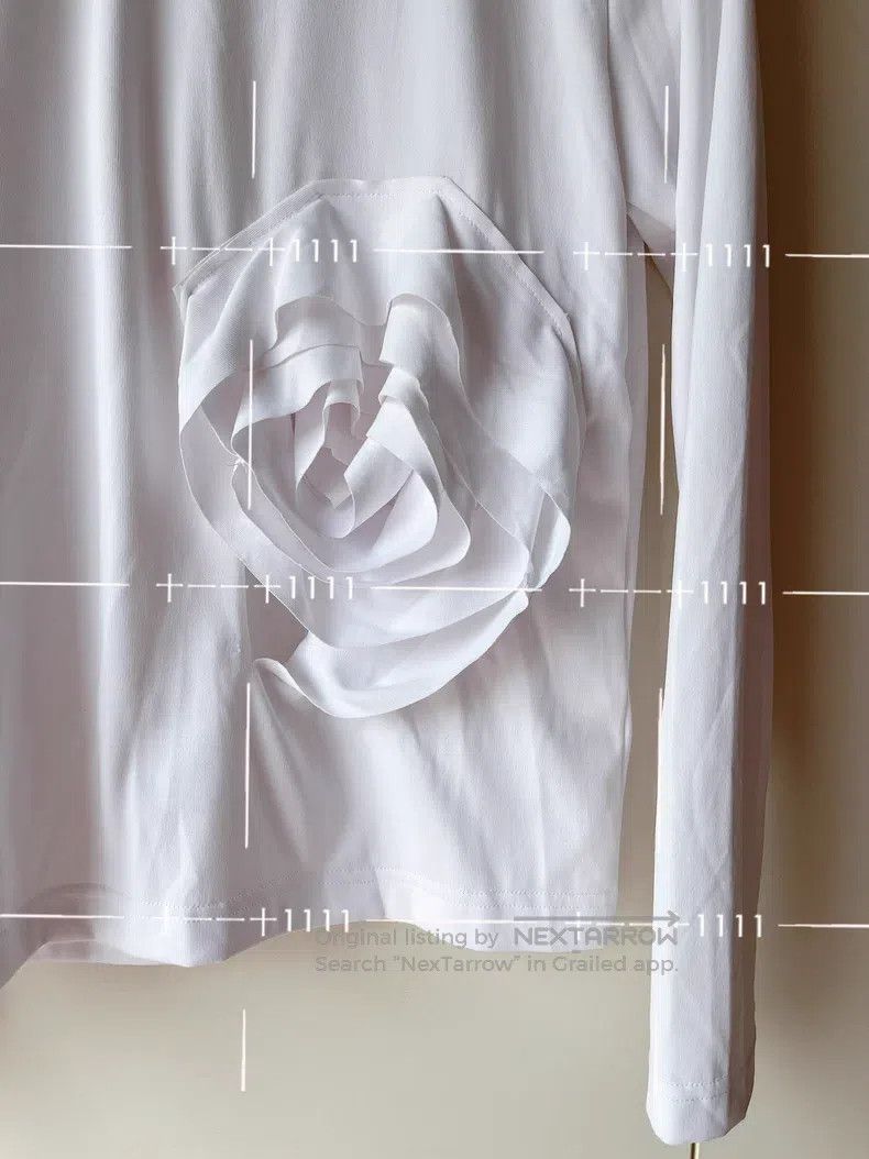 Comme des Garcons Comme Des Garcons Roses Polyester Long-Sleeve T-Shirt Size XS / US 0-2 / IT 36-38 - 5 Thumbnail