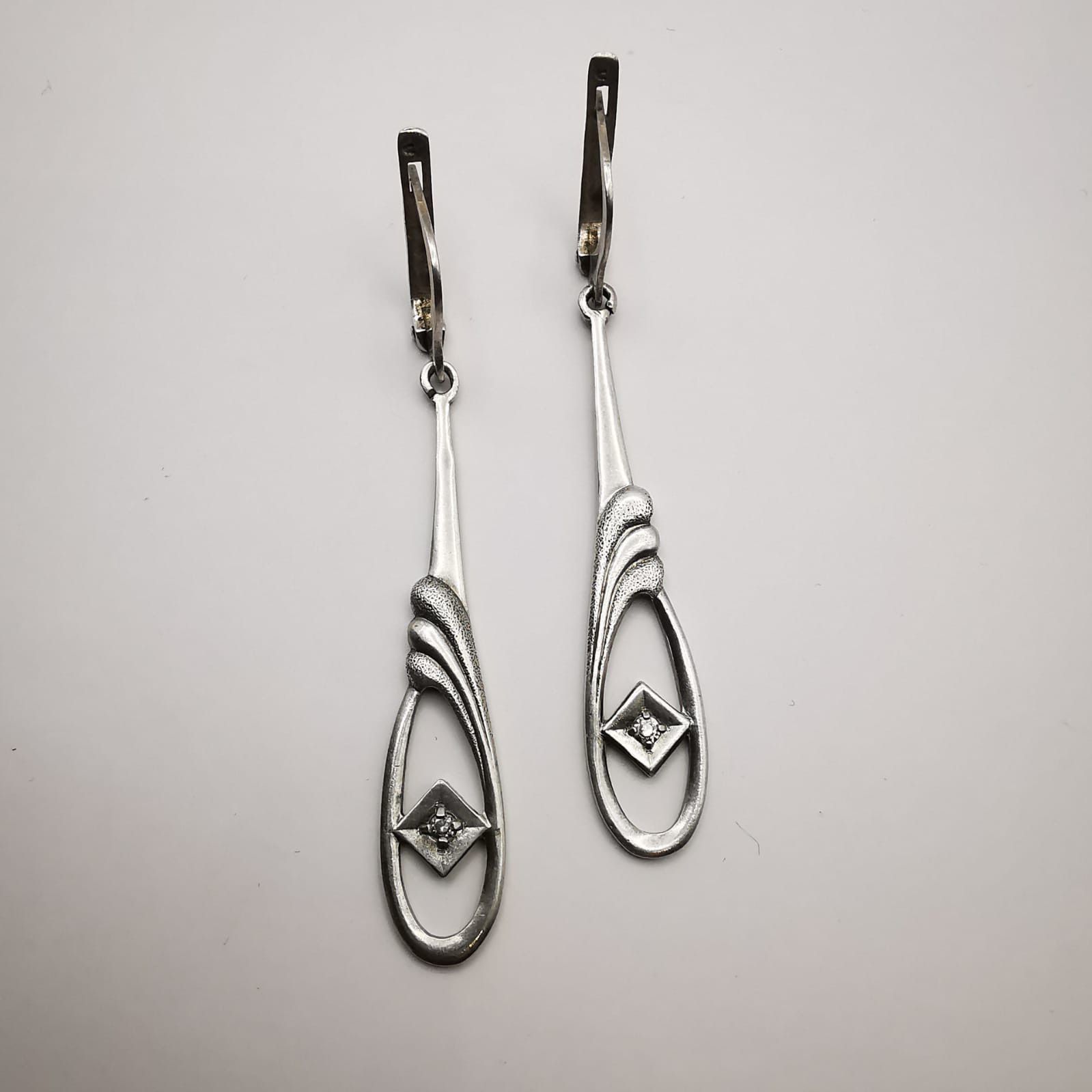 Vintage Vintage Women's Earrings, 875 Sterling Silver Star, Zircon Size ONE SIZE - 1 Thumbnail