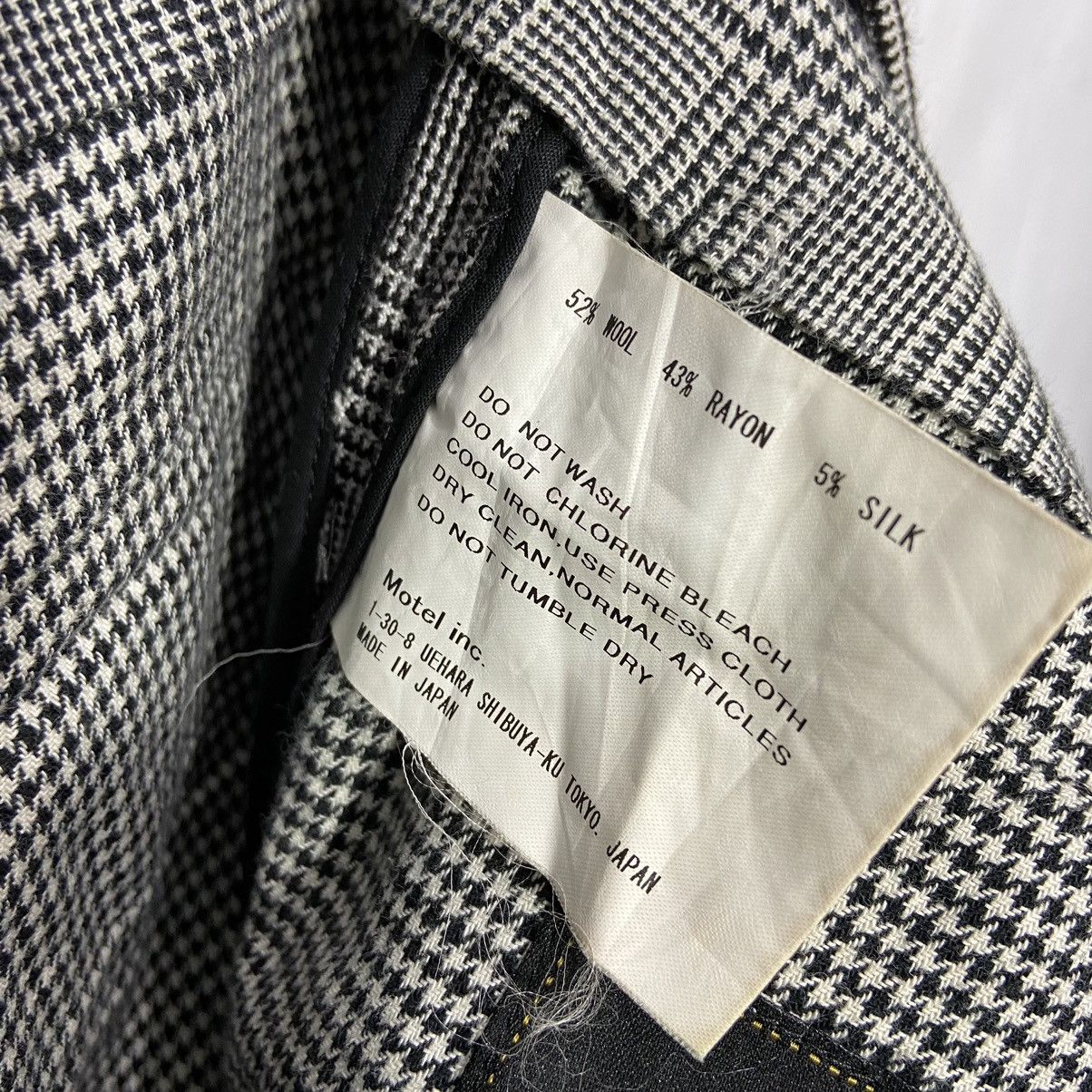 If Six Was Nine × Japanese Brand × Vintage Motel inc Punk Design Long Pants Checkered Grey Size US 32 / EU 48 - 8 Thumbnail
