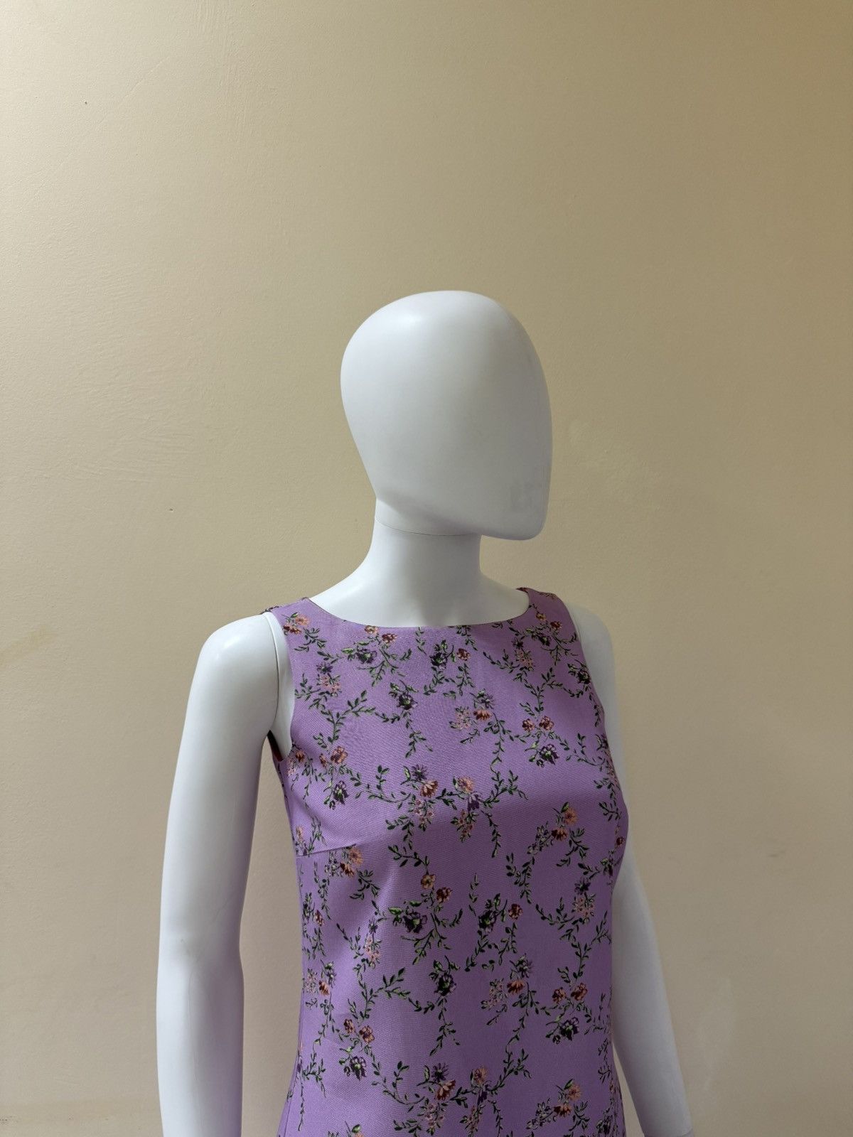 Blumarine Blugirl Blumarine Purple Sleeveless Floral Mini Dress Size XS / US 0-2 / IT 36-38 - 3 Thumbnail