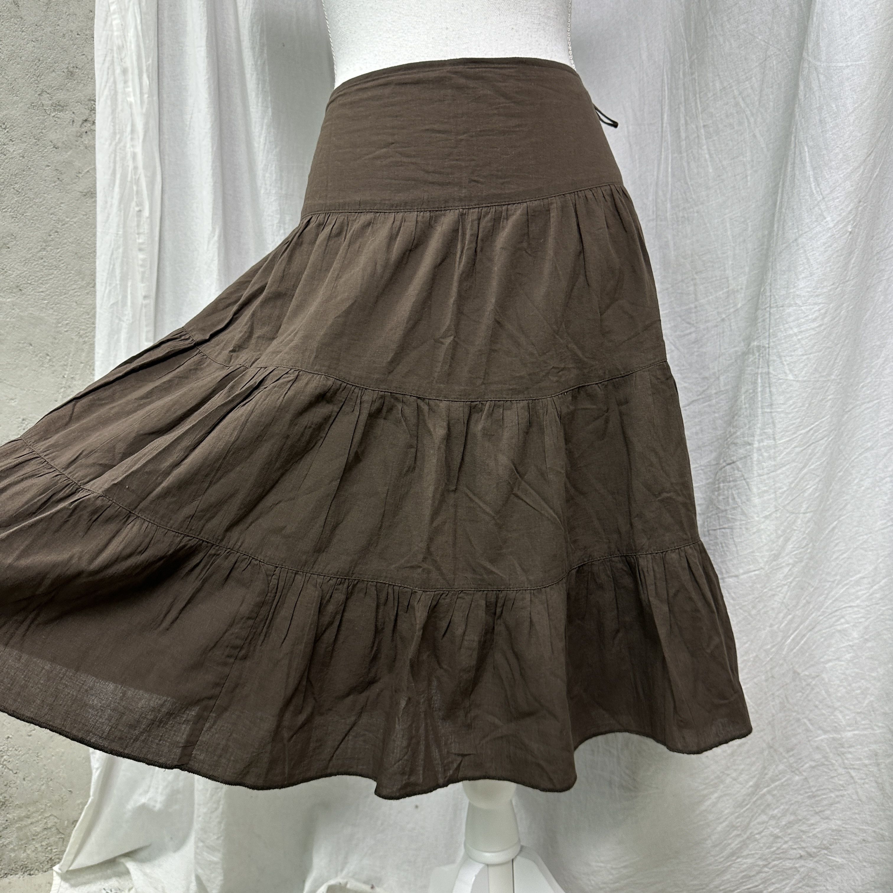 Vintage Vintage Avant Garde Preppy Old Money Pleated Midi Skirt Y2K Size 28" / US 6 / IT 42 - 2 Thumbnail