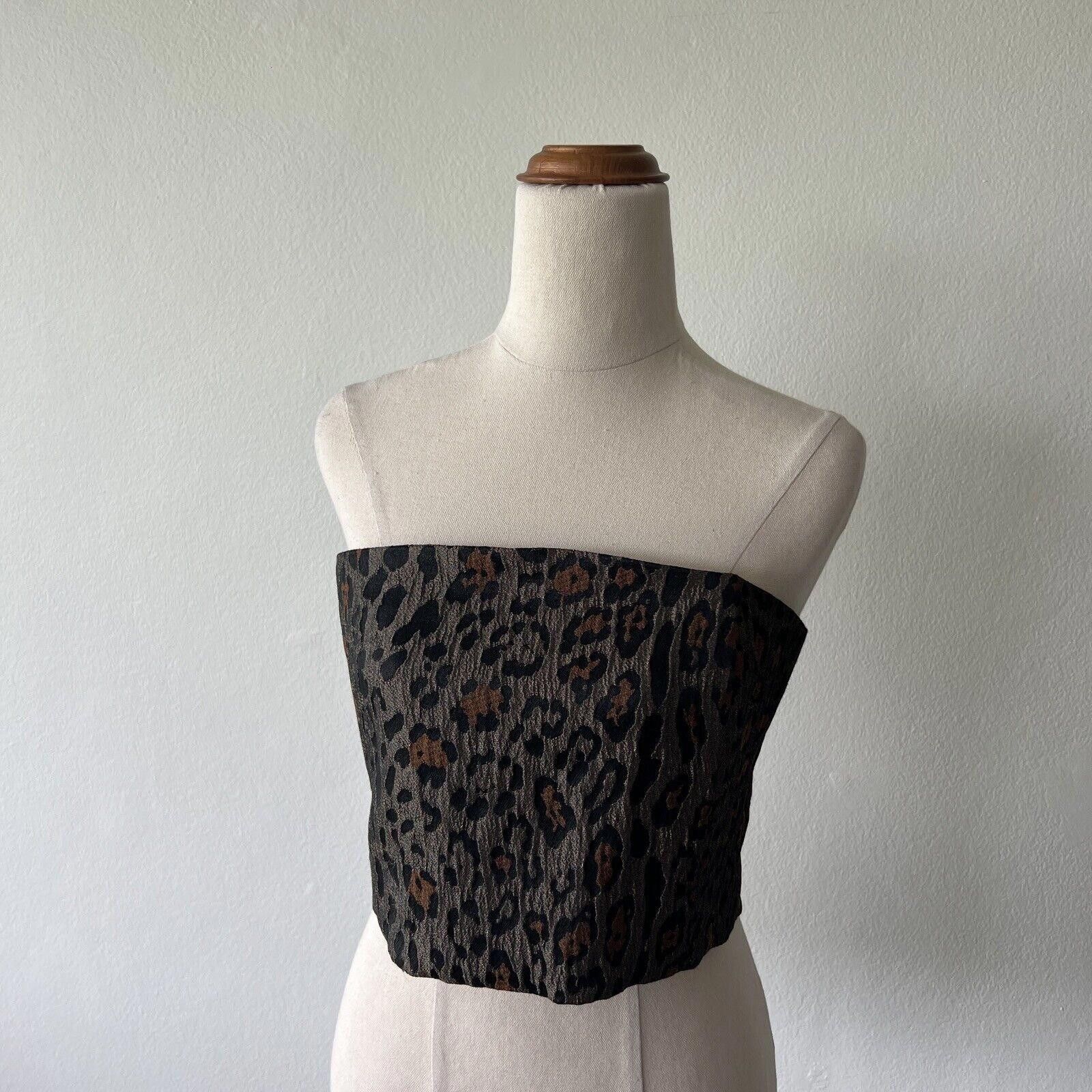 Ksubi new Ksubi womens top leopard brown tube corset medium 10 12 Size M / US 6-8 / IT 42-44 - 2 Thumbnail