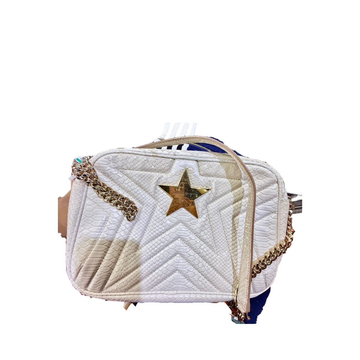 Stella McCartney Stella McCartney White Python Embossed Star Crossbody Bag Size ONE SIZE - 5 Thumbnail