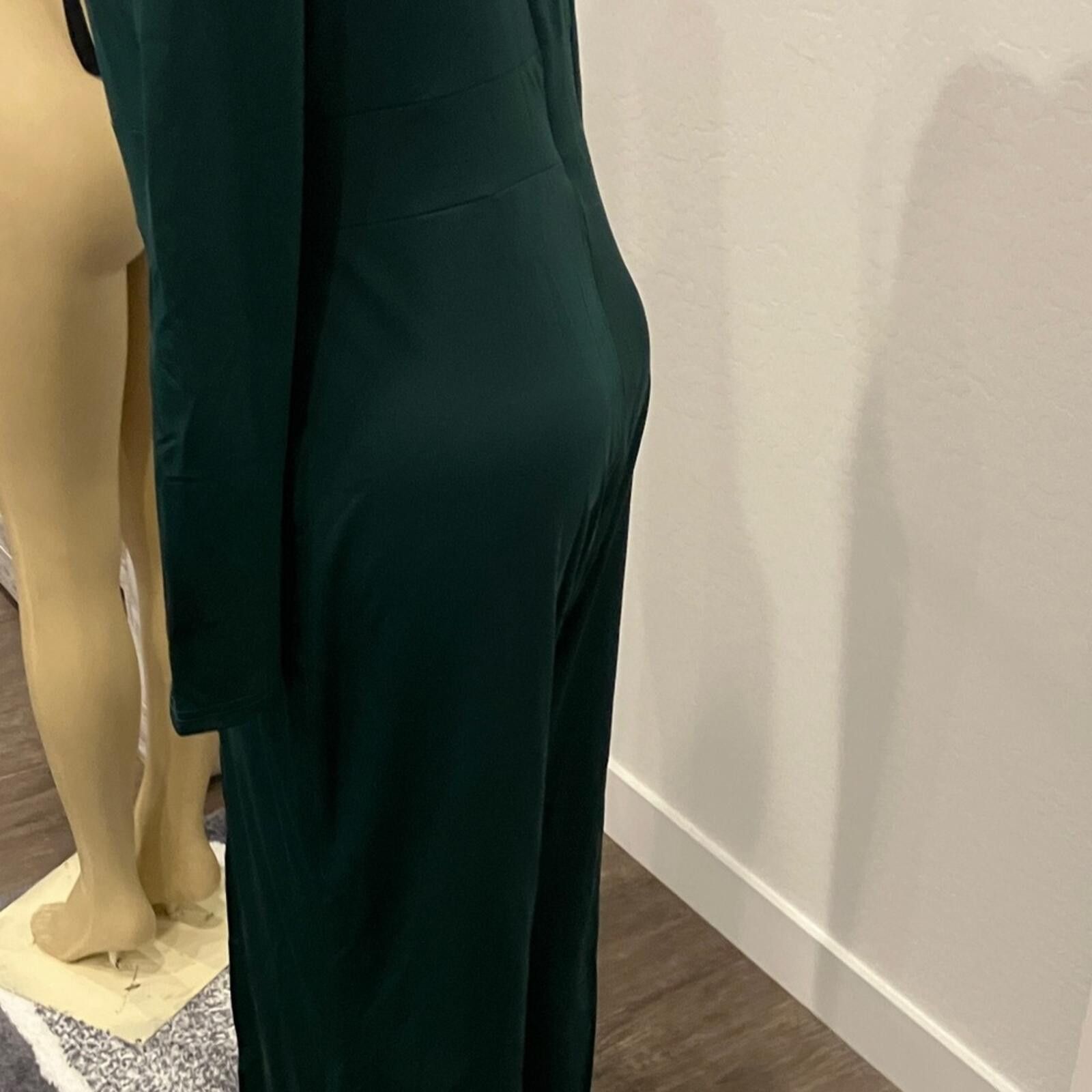 Other NIB Source Unknown Dark Green Long-Sleeve Jumpsuit Size 42" / US 20 - 6 Thumbnail