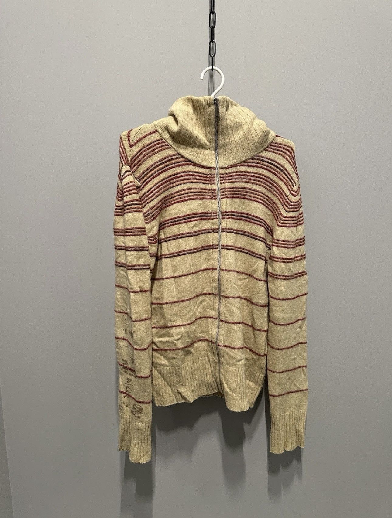Diesel Diesel Vintage Wool Sweater Full Zip Japan Style Y2K Size US L / EU 52-54 / 3 - 3 Thumbnail