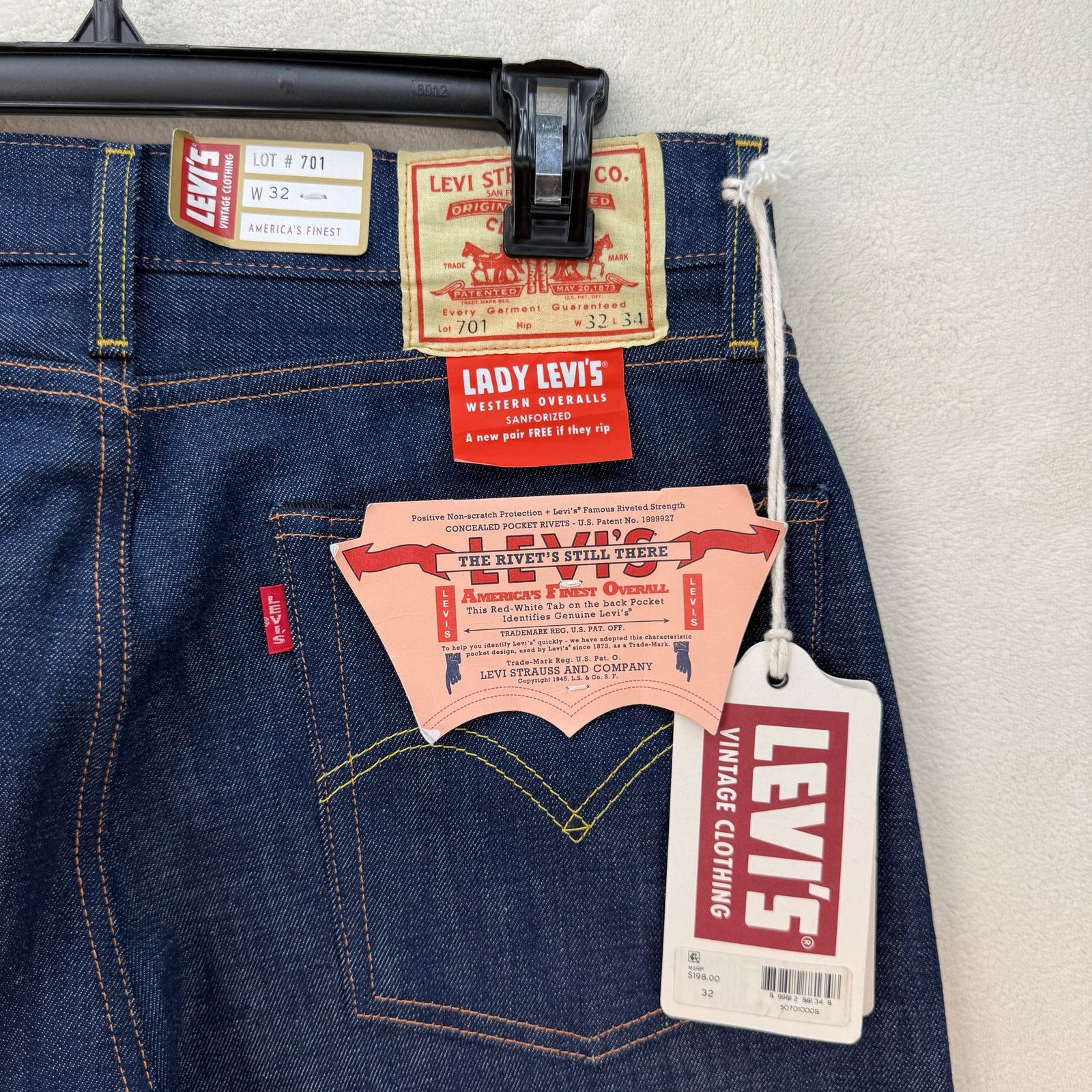 Levi's LEVI'S VINTAGE 1950'S 107 WOMEN'S 32X34 SELVEDGE DENIM Size 32" / US 10 / IT 46 - 9 Thumbnail