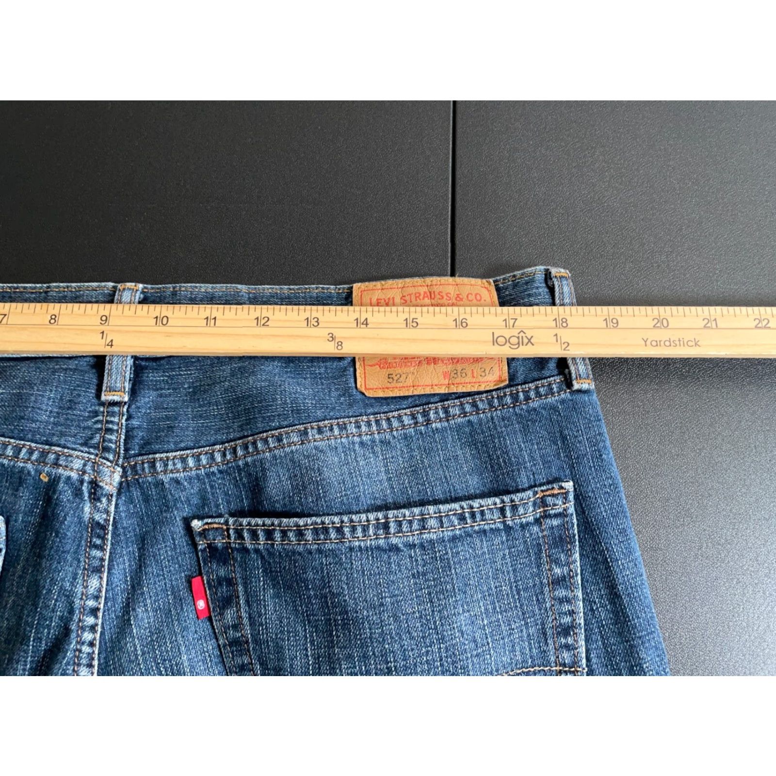 Levi's VINTAGE Levi's Jeans Bootcut 527 36 x 31 Men's Denim Blue Paint Marks 5-Pocket Retro Grunge Mens Size 36 Regular Inseam 31 Size US 36 / EU 52 - 5 Thumbnail