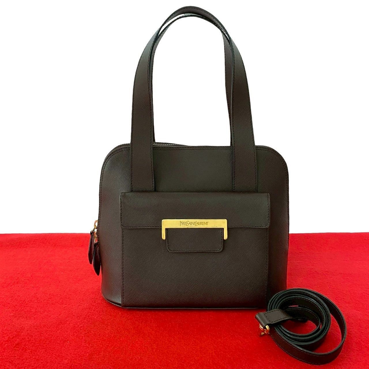 Yves Saint Laurent Yves Saint Laurent Shoulder Bag Brown Leather Size ONE SIZE - 1 Thumbnail