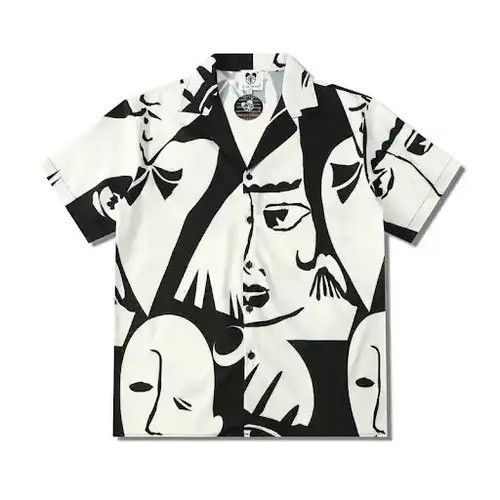 Individualized Shirts Abstract Faces Button Up Shirt Size US XL / EU 56 / 4 - 3 Thumbnail