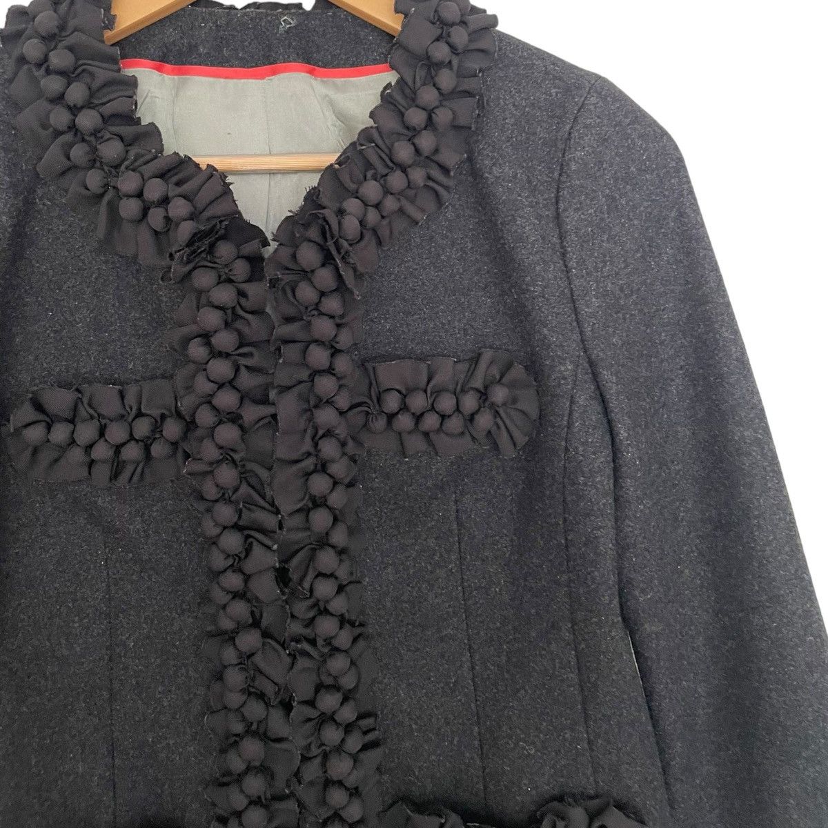 Vintage Bubble ruffle wool jacket Size S / US 4 / IT 40 - 2 Thumbnail