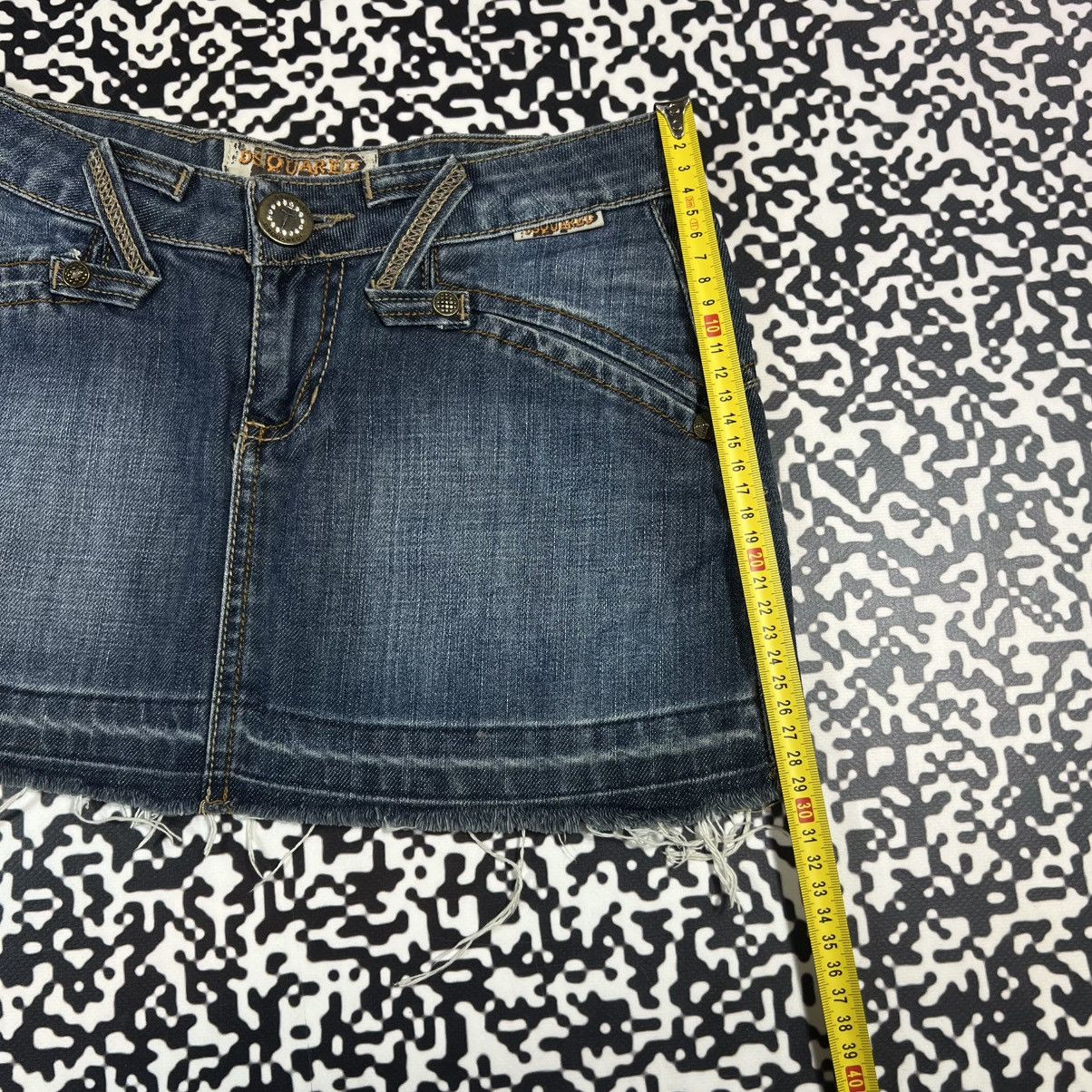 Dsquared2 Vintage 90s Dsquared 2 Luxury Denim Mini Skirt Y2K Style Size 26" / US 2 / IT 38 - 18 Thumbnail