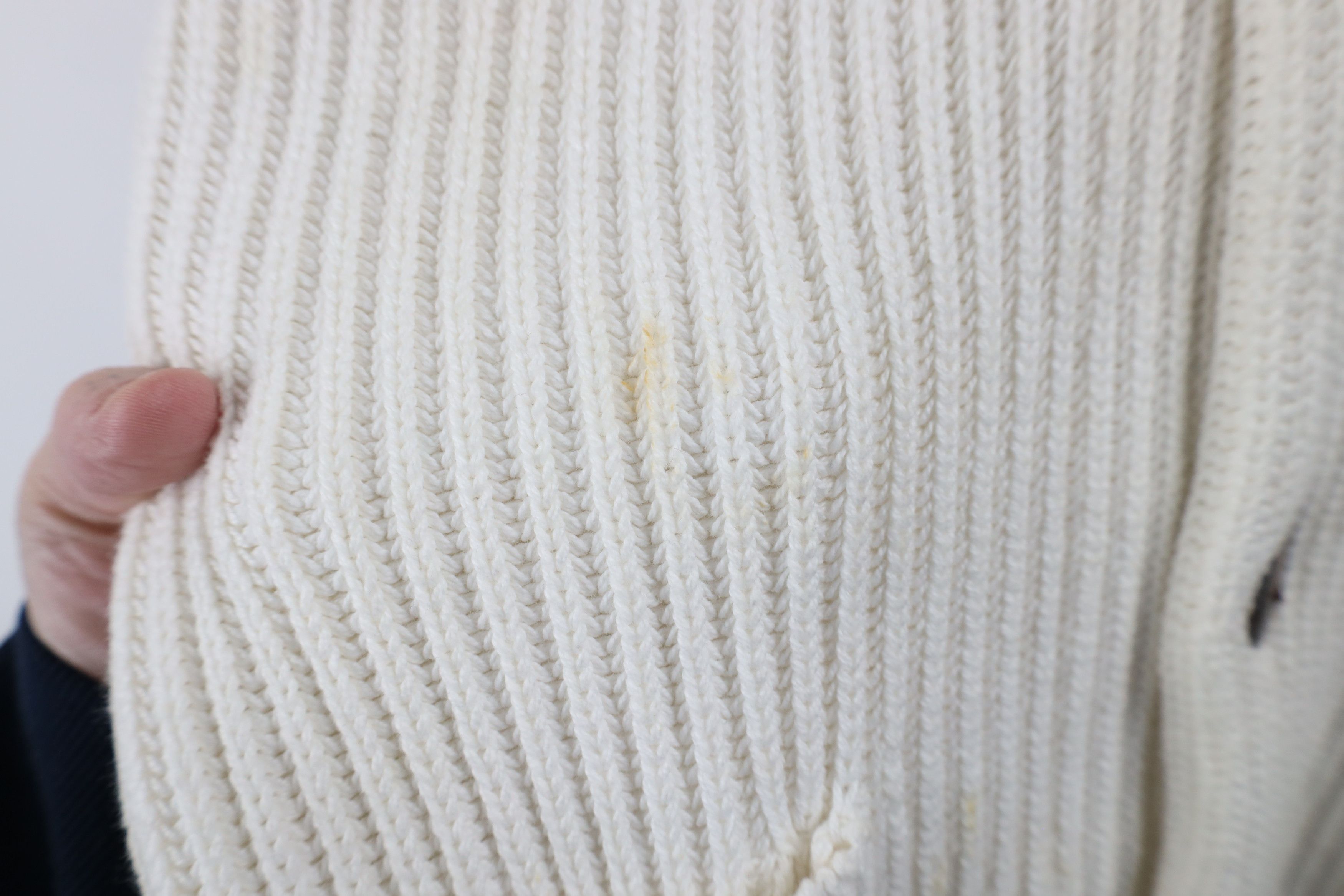 Nautica × Vintage Vintage 90s Nautica Ribbed Knit Shawl Cardigan Sweater Size US L / EU 52-54 / 3 - 6 Thumbnail