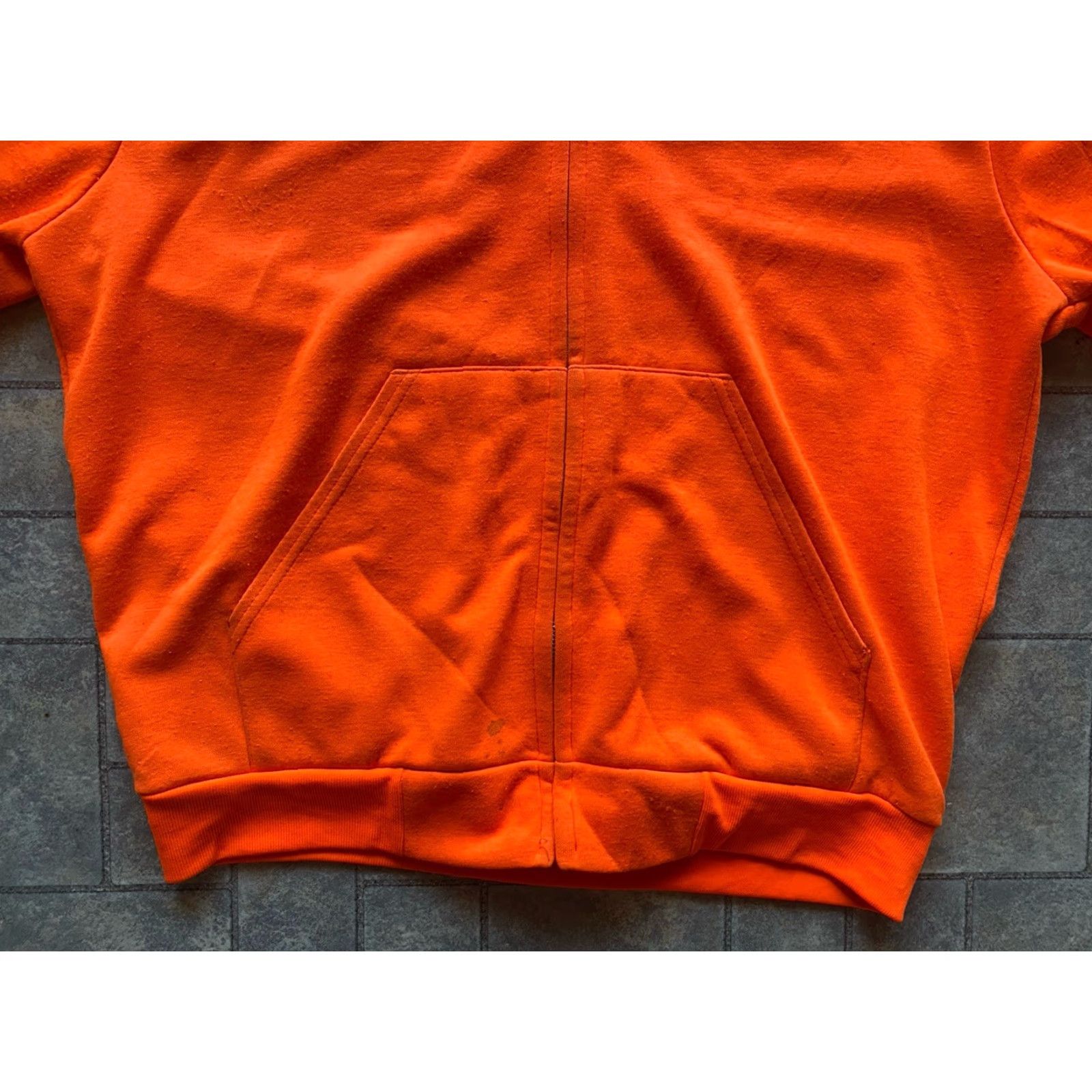 Vintage VINTAGE Orange Men’s L Hunting Hoodie Full Zip Hooded Lined Made In USA 80s 90s Size US L / EU 52-54 / 3 - 3 Thumbnail