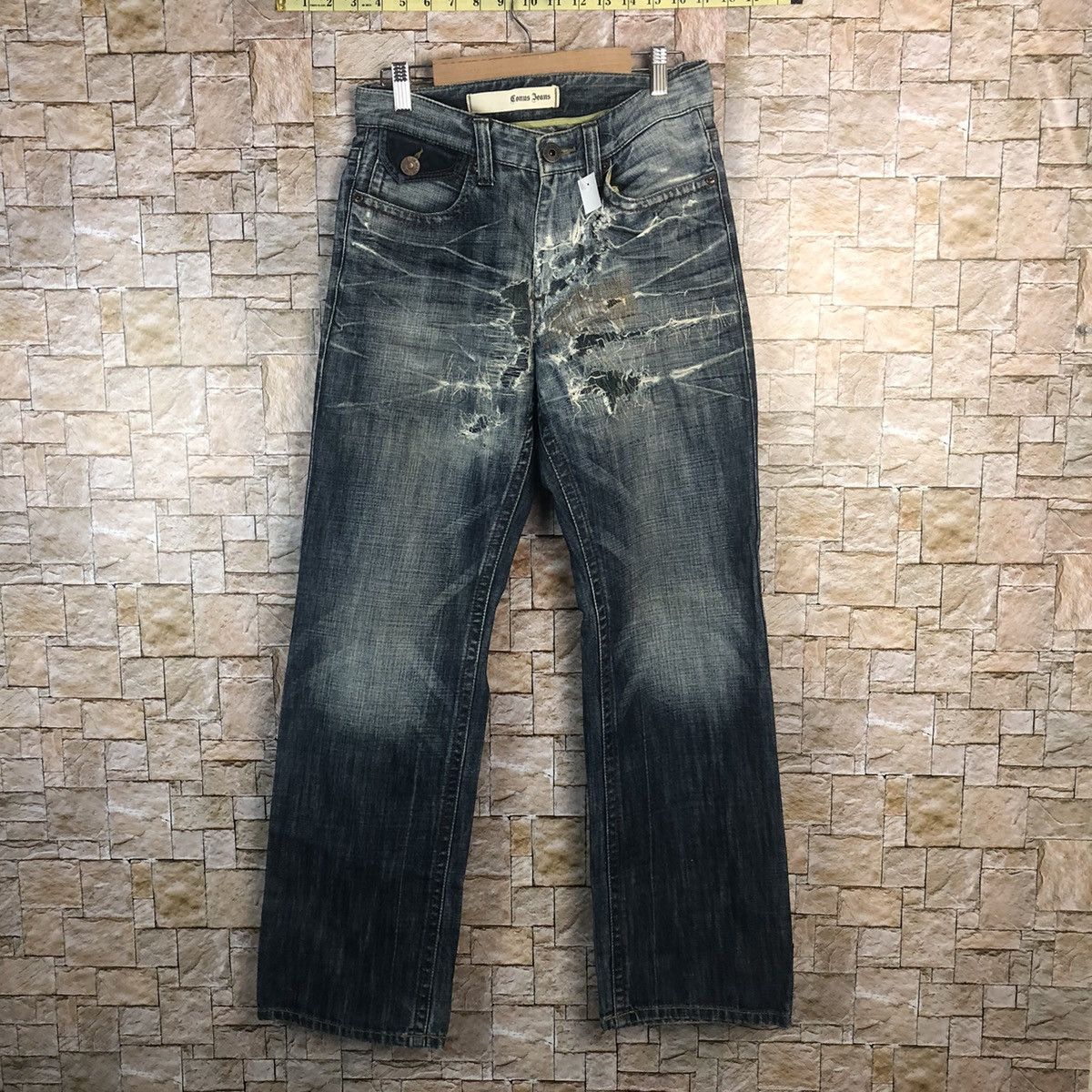 Japanese Brand Conus Jeans Blue Distressed Denim Pants #A56 Size US 31 - 1 Thumbnail