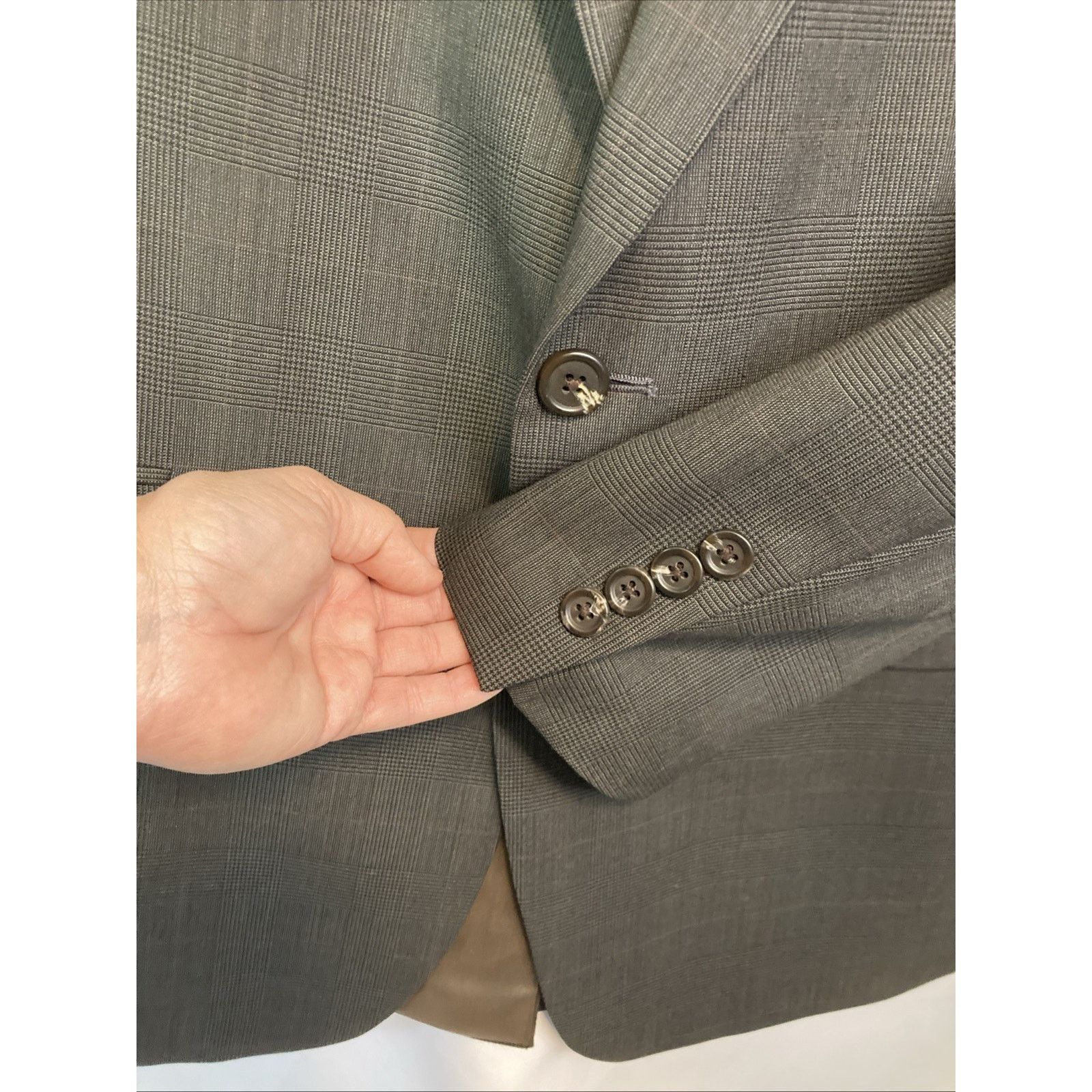 Chaps Ralph Lauren 46T Vtg Chaps Ralph Lauren Glen Check Wool Sport Coat Blazer Size 46L - 3 Thumbnail