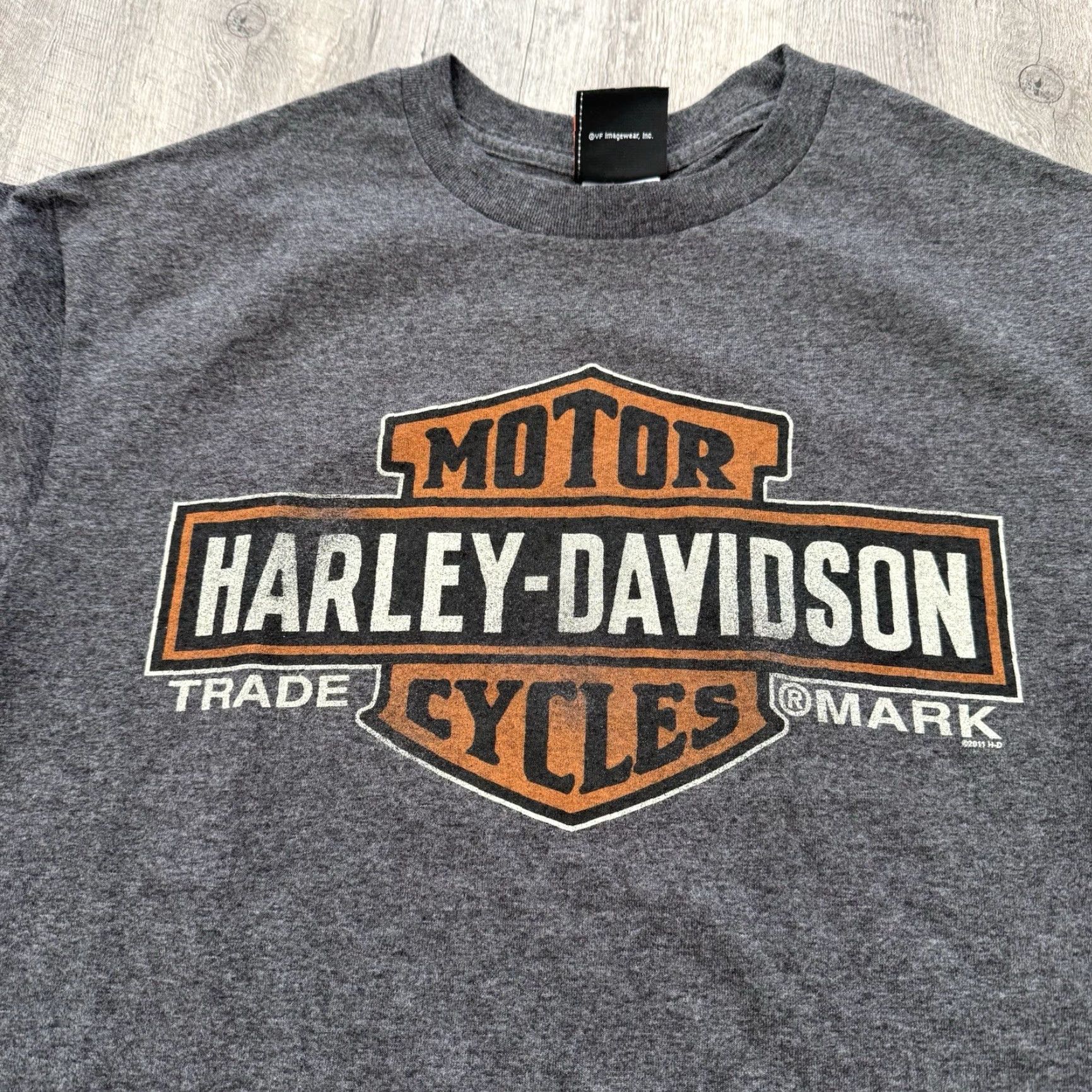 Harley Davidson Harley-Davidson Graphic T Shirt Mens M Gray Motorcycle Biker Tee Mad River Size US M / EU 48-50 / 2 - 7 Thumbnail