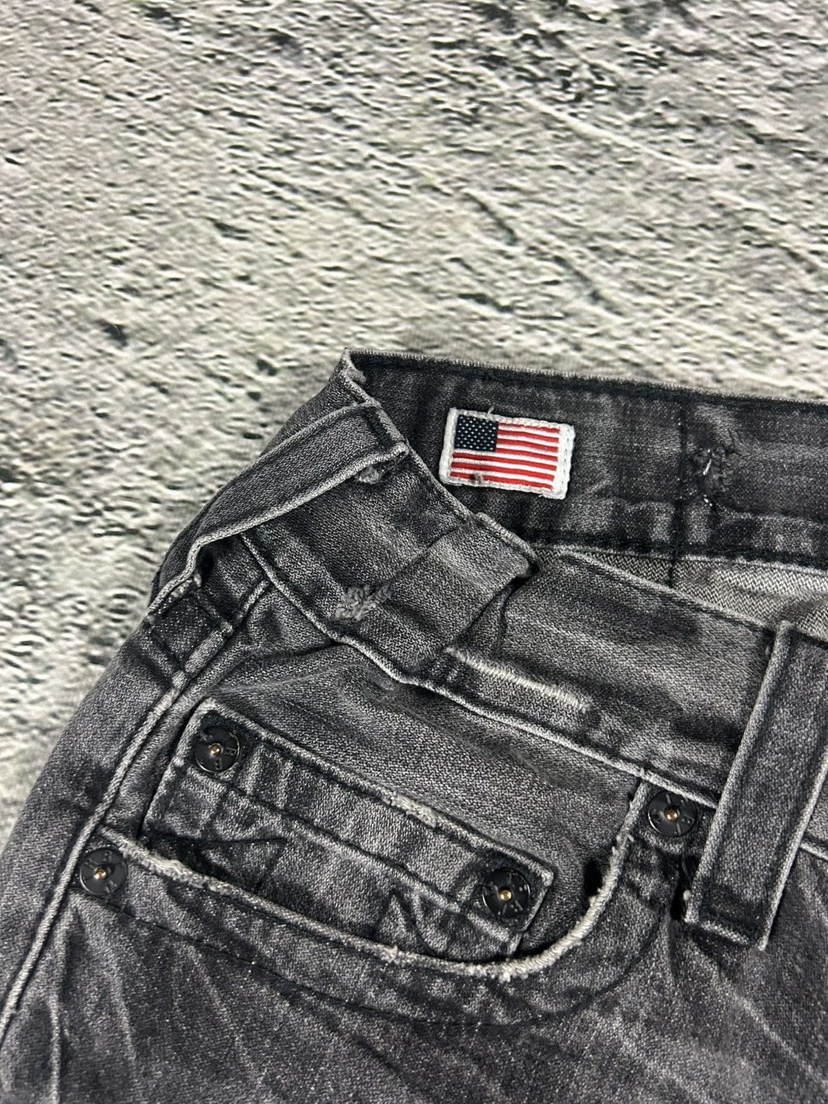 True Religion True Religion jeans grey black thick stitching Bobby Size US 32 / EU 48 - 12 Thumbnail