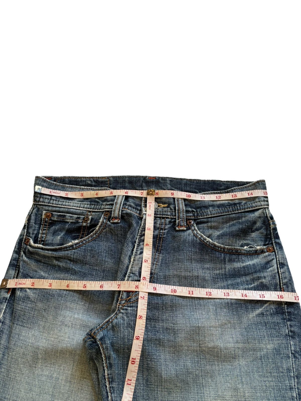 Japanese Brand Vintage Japanese Brand Faded Wash Distress Rip Flare Jeans Size US 30 / EU 46 - 12 Thumbnail