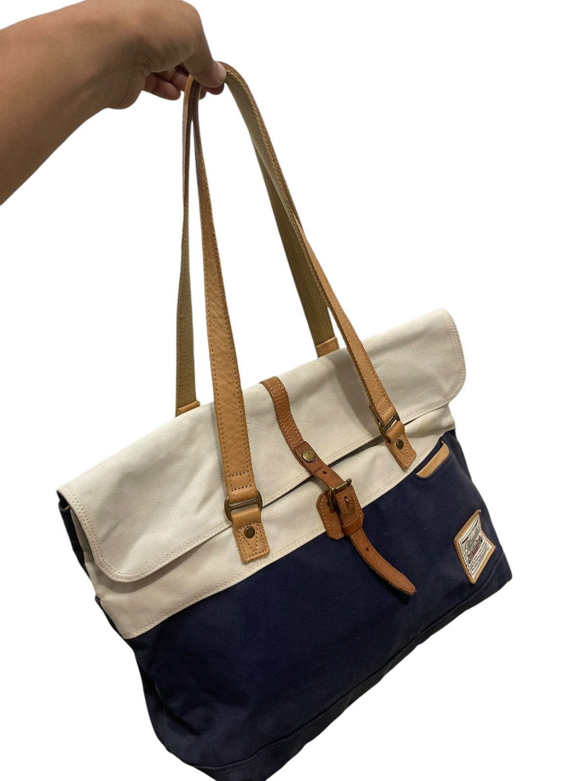MasterPiece Cotton Canvas Leather Masterpiece Japan Tote Bag 9🟩 Size ONE SIZE - 4 Thumbnail