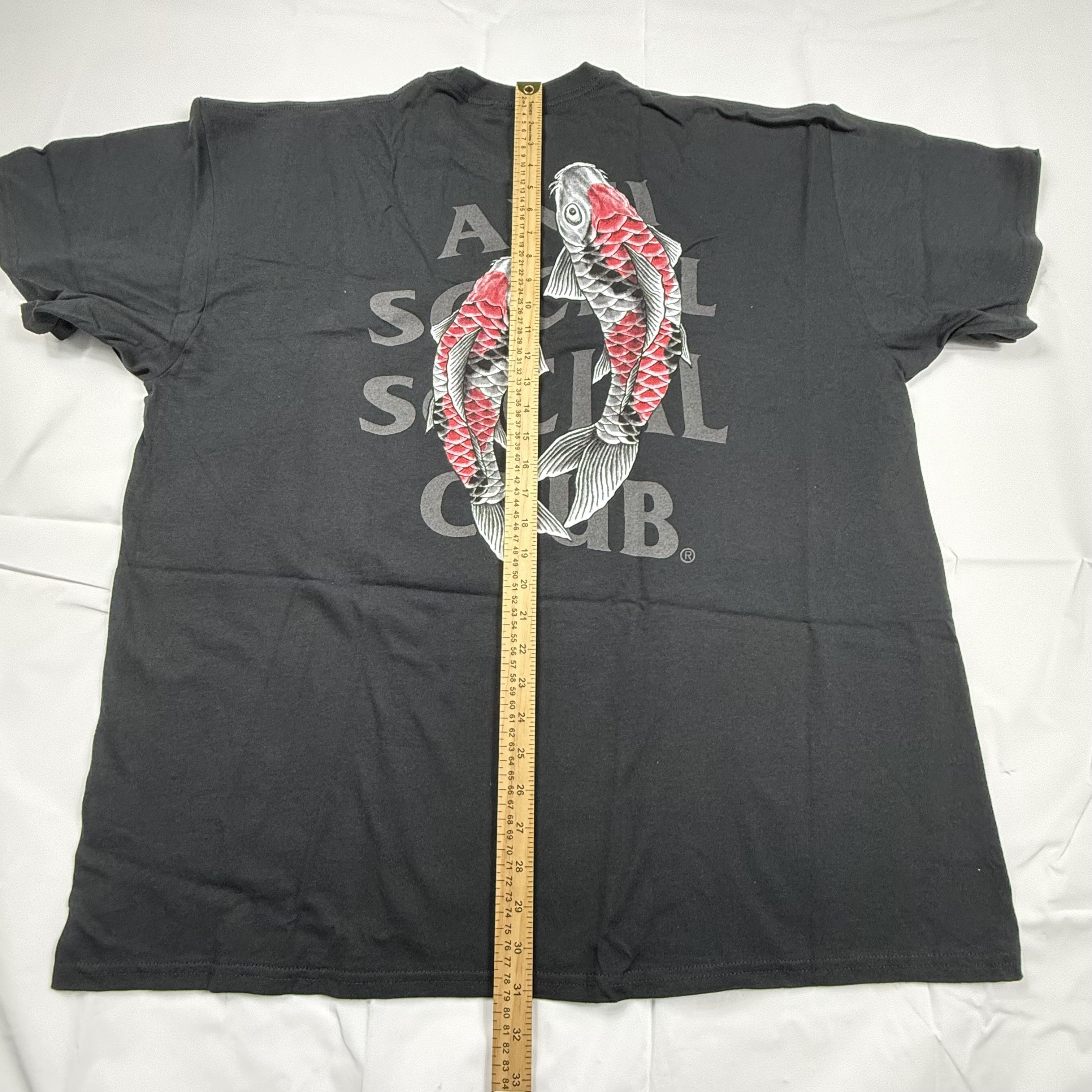 Anti Social Social Club Anti Social Social Club Mens Black Koi Fish T-Shirt 2XL Size US XXL / EU 58 / 5 - 6 Thumbnail