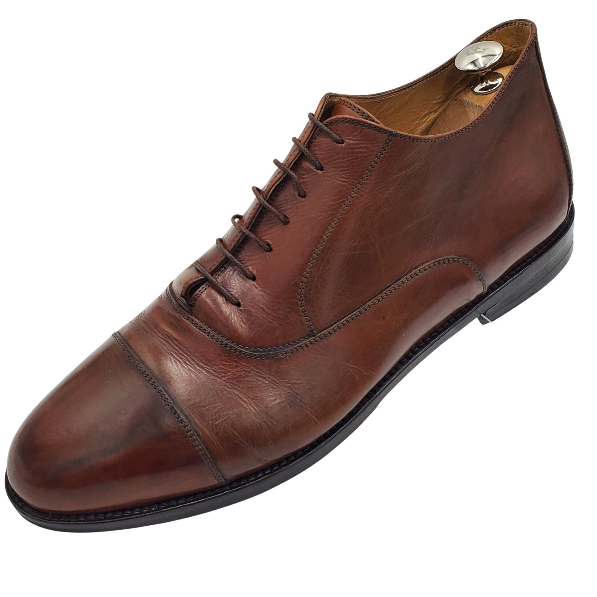 Cole Haan Italy Bragano Cole Haan Men's size 11.5 brown leather cap to Size US 11.5 / EU 44-45 - 2 Thumbnail