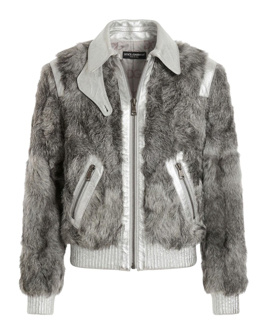 Dolce & Gabbana GOAT FUR LEATHER JACET Size XS / US 0-2 / IT 36-38 - 1 Thumbnail