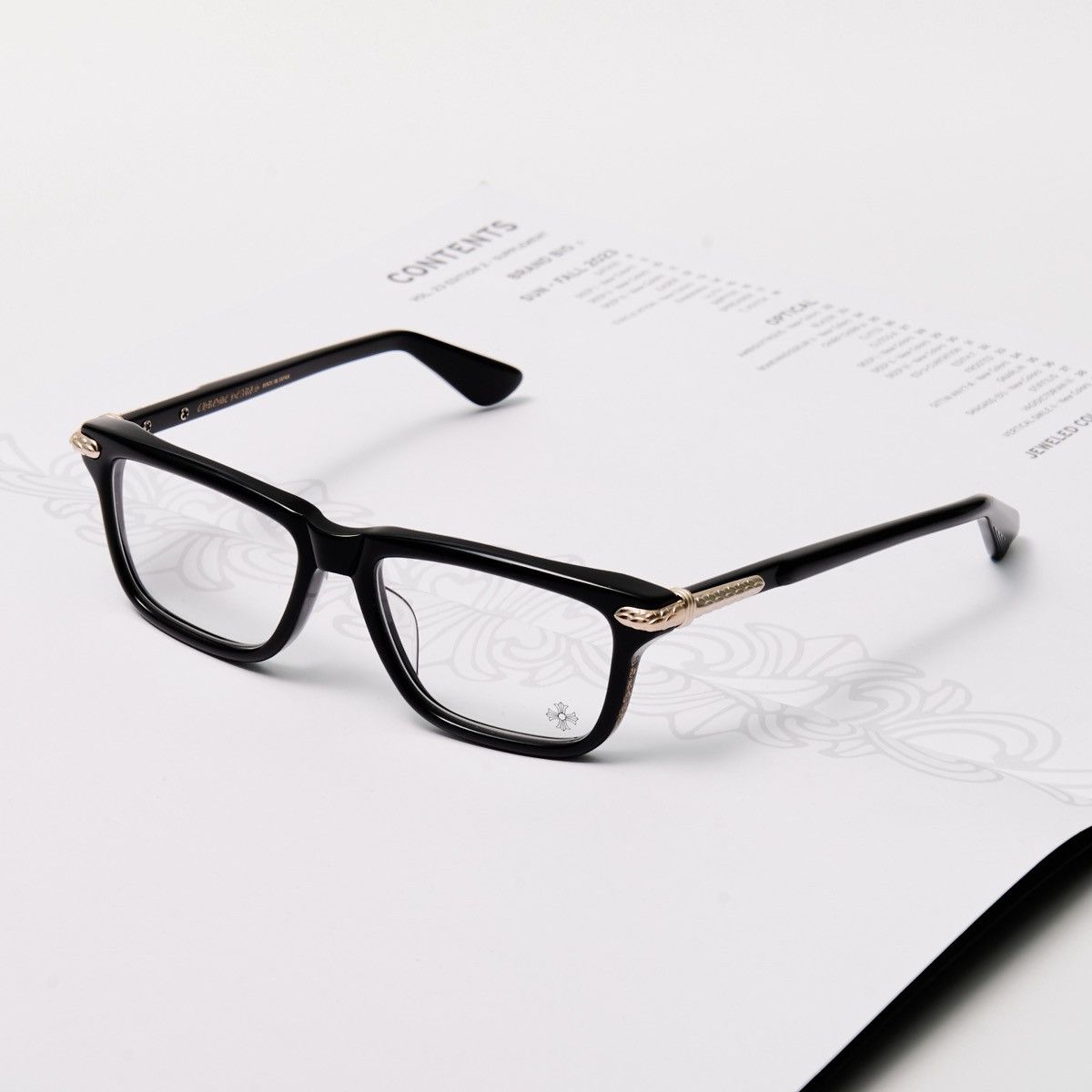 Chrome Hearts CHROME HEARTS LITTLE DINGER BLACK/ 18KGP GLASSES Size ONE SIZE - 2 Thumbnail