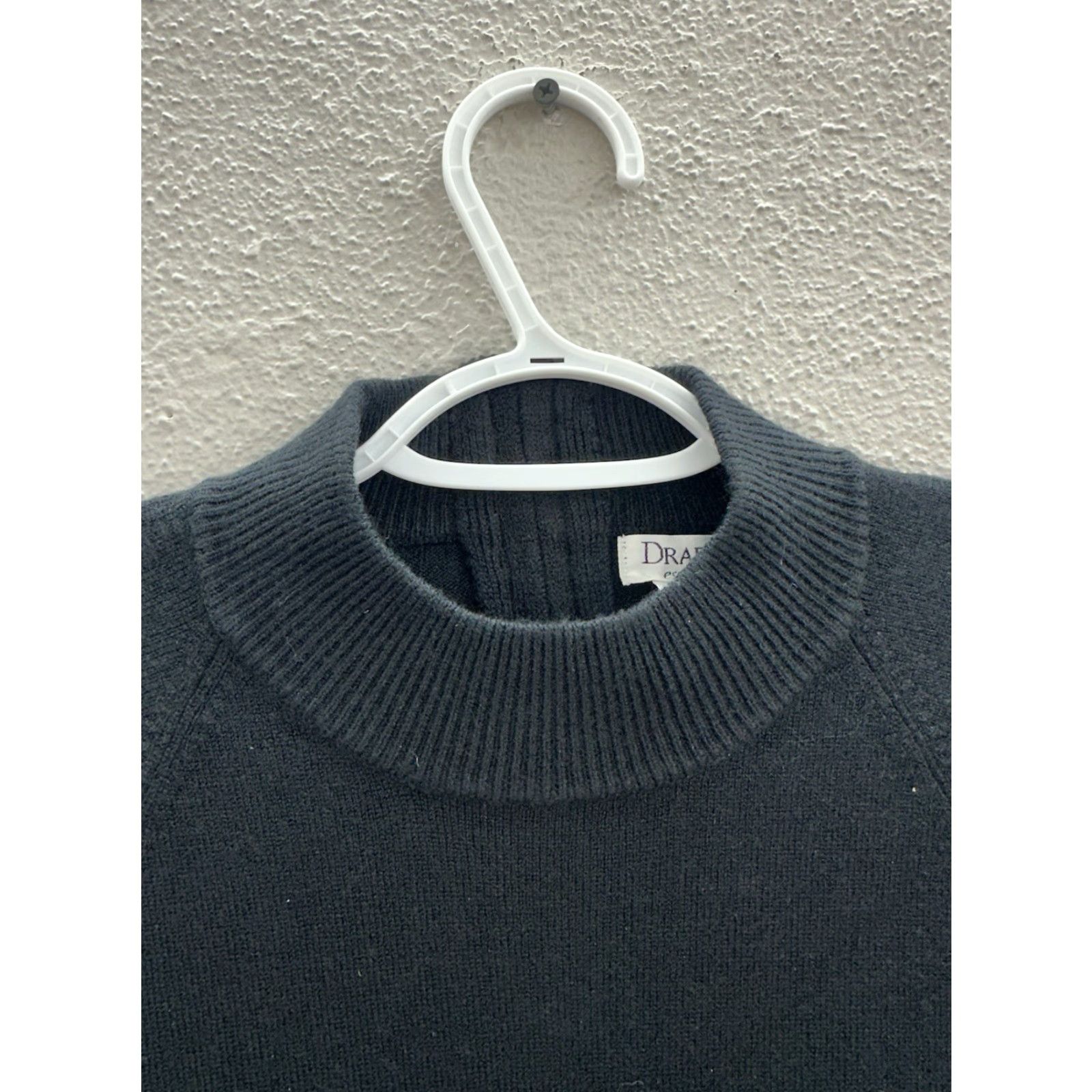 Essentials Drapers Essentials Sweater Womens Short Sleeve Mock Neck Knit NWTs Black S Pullover All Seasons 90s Vintage: No Size S / US 4 / IT 40 - 3 Thumbnail