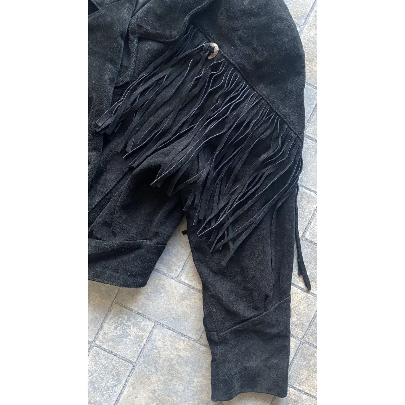 Vintage G4000 Women’s Jacket Western Fringed Leather Cropped M Black Size M Womens Fringe Western Jacket Coat Size M / US 6-8 / IT 42-44 - 4 Thumbnail