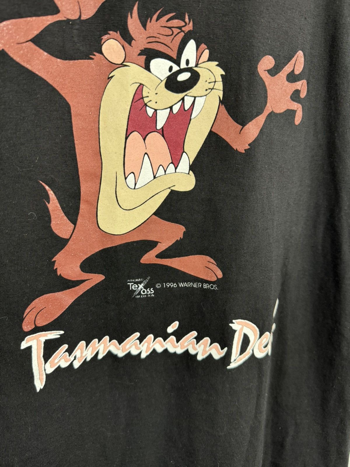Vintage Vintage 1996 Tasmanian Devil Looney Tunes Big Logo Tee Size US XL / EU 56 / 4 - 3 Thumbnail