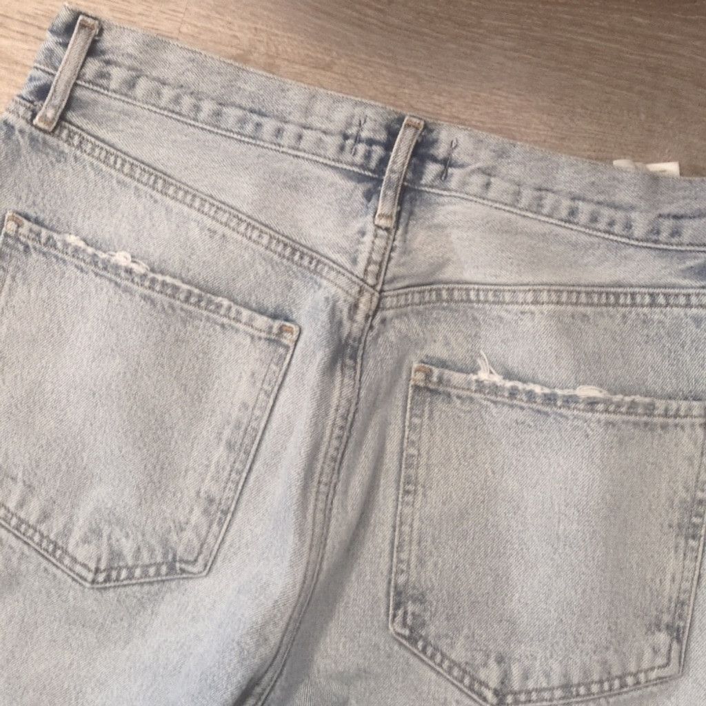 Agolde Agolde distressed raw hem Riley crop jeans size 29 Size 29" - 3 Thumbnail