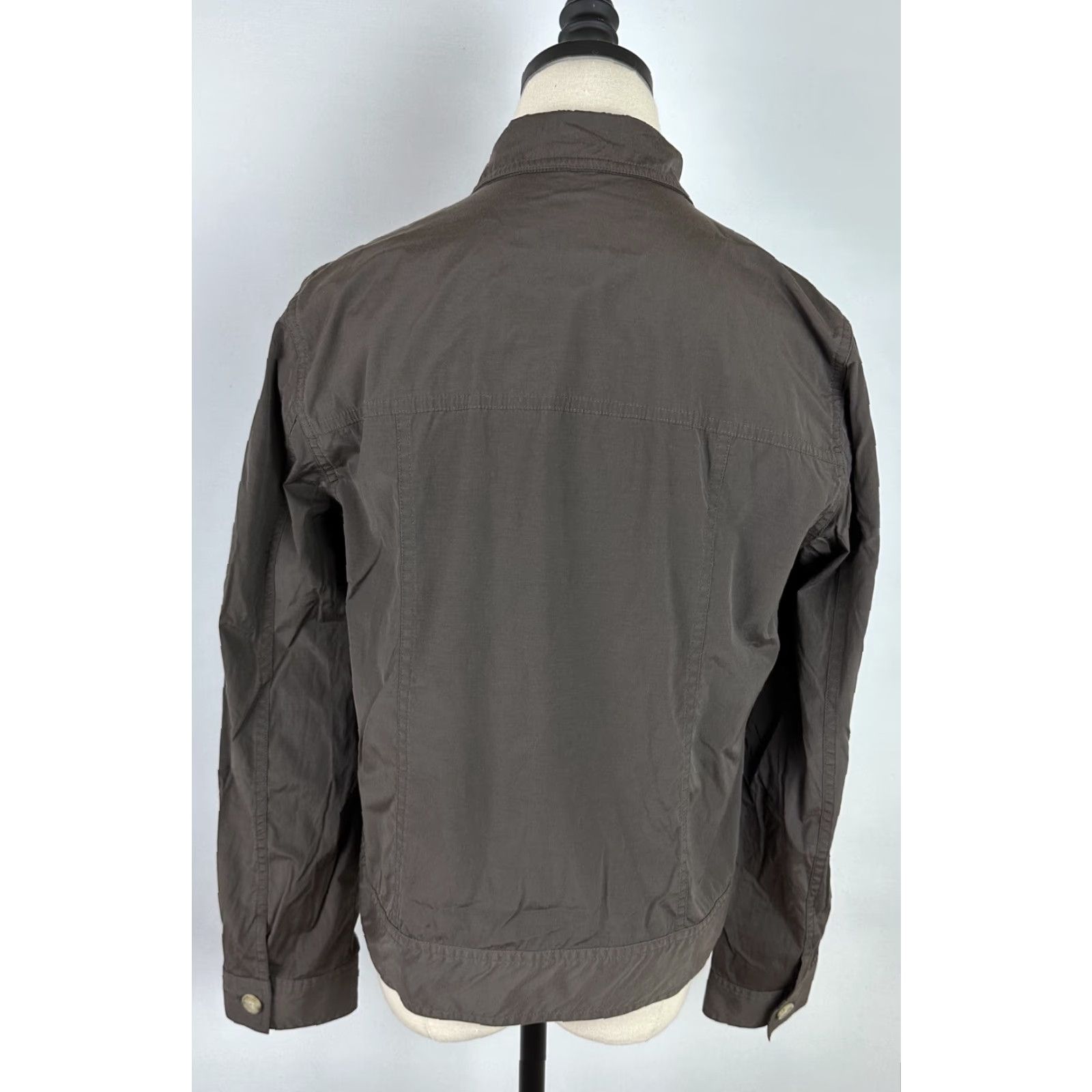 Vintage VTG 90s Y2K Doncaster Brown Jacket Women 4 / S Nylon Cotton Blend Minimalist Grunge Jacket) Size S / US 4 / IT 40 - 7 Thumbnail
