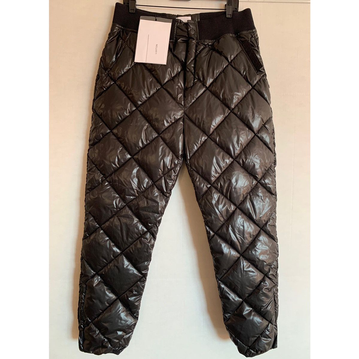 Other LUXTON LUXURY BLACK QUILTED PUFFER PANTS Size US 32 / EU 48 - 18 Thumbnail