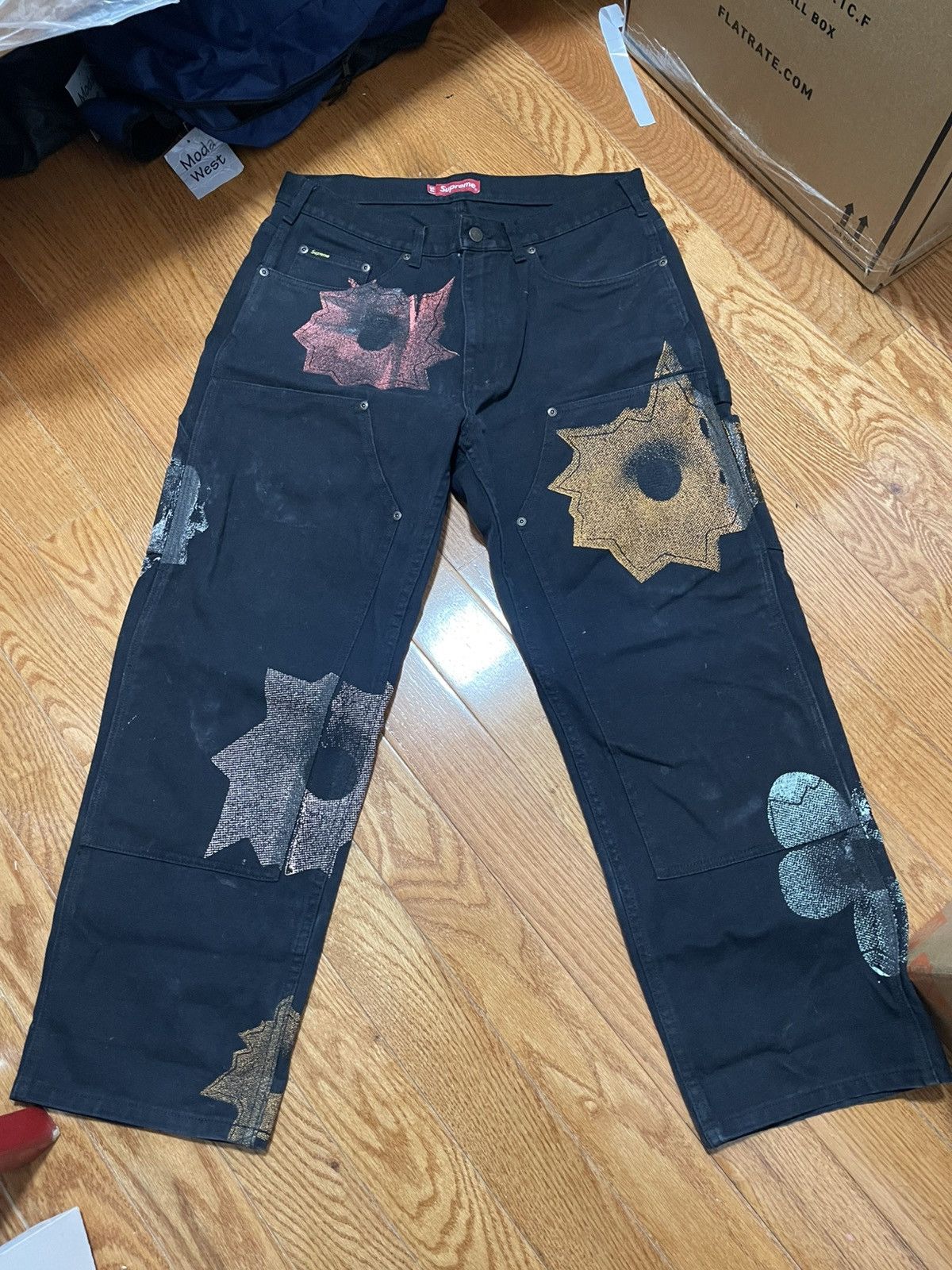 Supreme Supreme nate lowman pants blue | Grailed