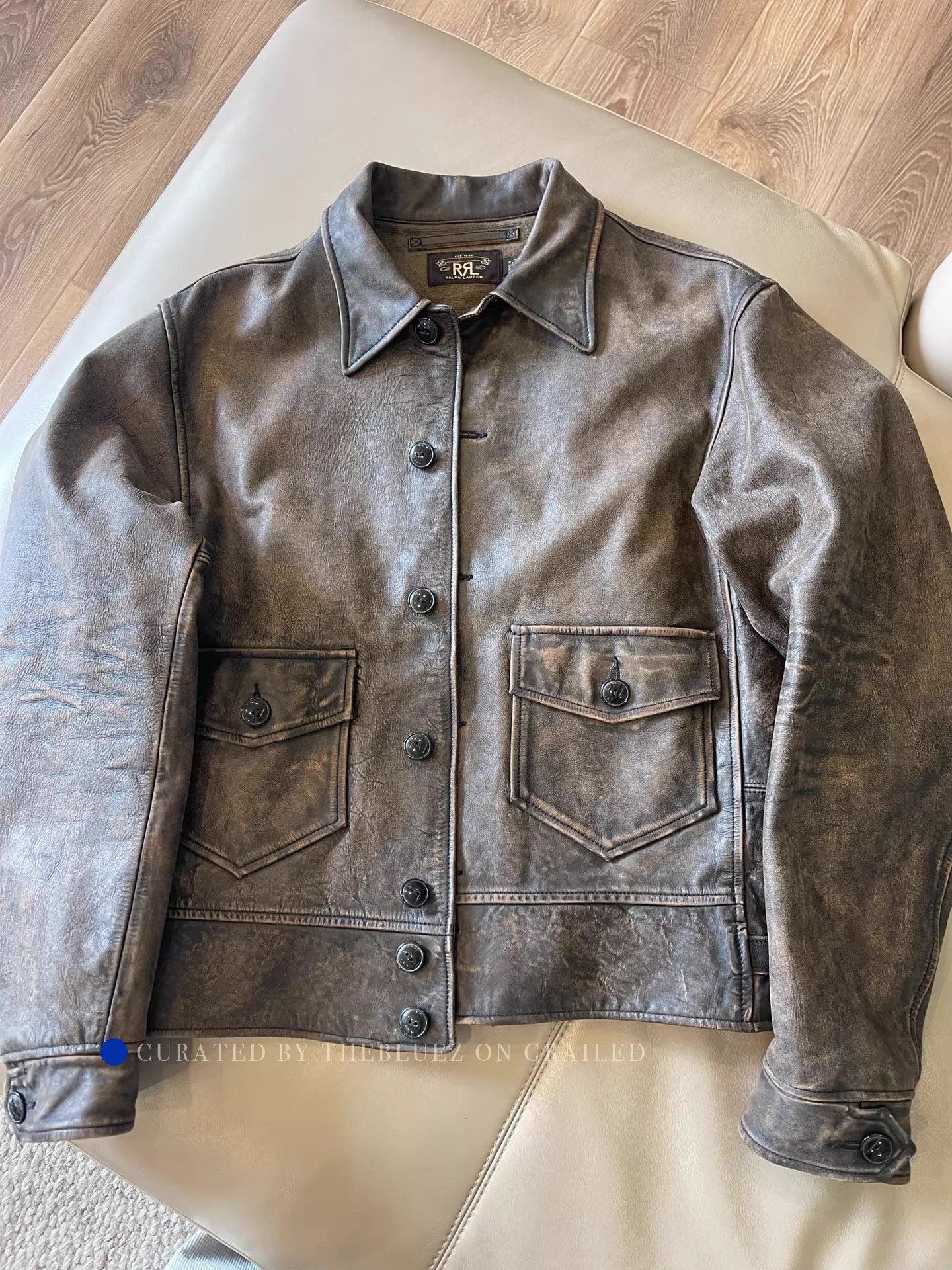 RRL Ralph Lauren Vintage Newsboy Leather Jacket in Brown Size US S / EU 44-46 / 1 - 1 Thumbnail