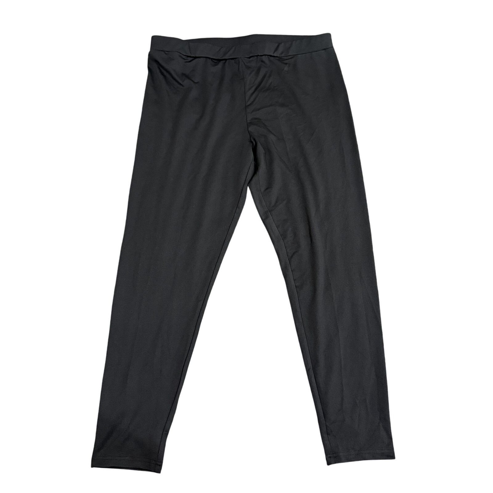 Shein Women's Plus Basic Elastic Leggings in Black, Size 3XL Size 42" / US 20 - 1 Thumbnail