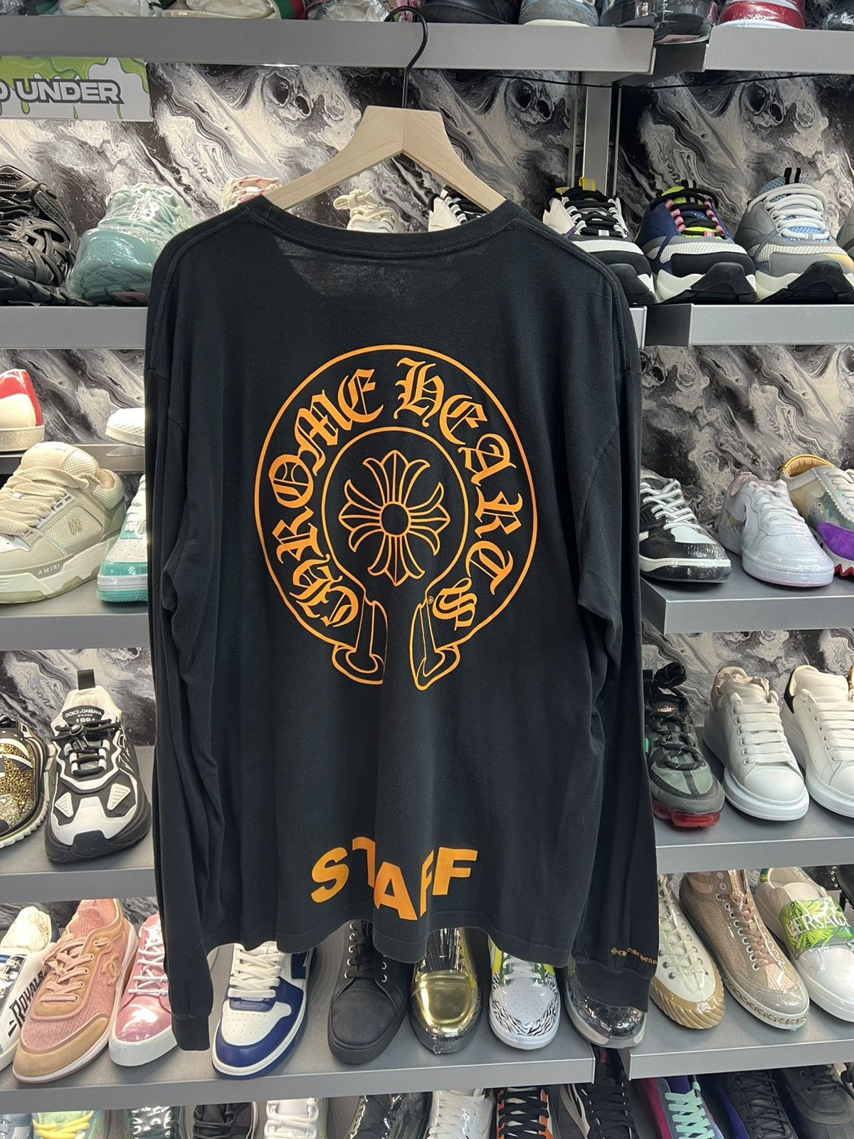 Chrome Hearts Chrome Hearts Orange/Black Staff Long Sleeve Size US XXL / EU 58 / 5 - 2 Thumbnail