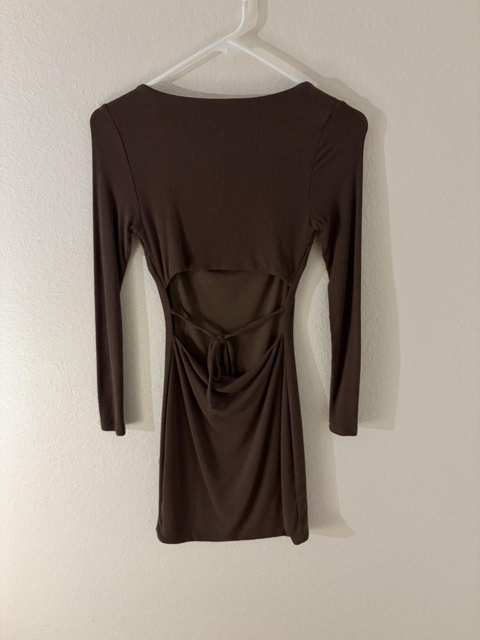PRINCESS POLLY princess polly brown long sleeve mini dress Size XS / US 0-2 / IT 36-38 - 3 Thumbnail