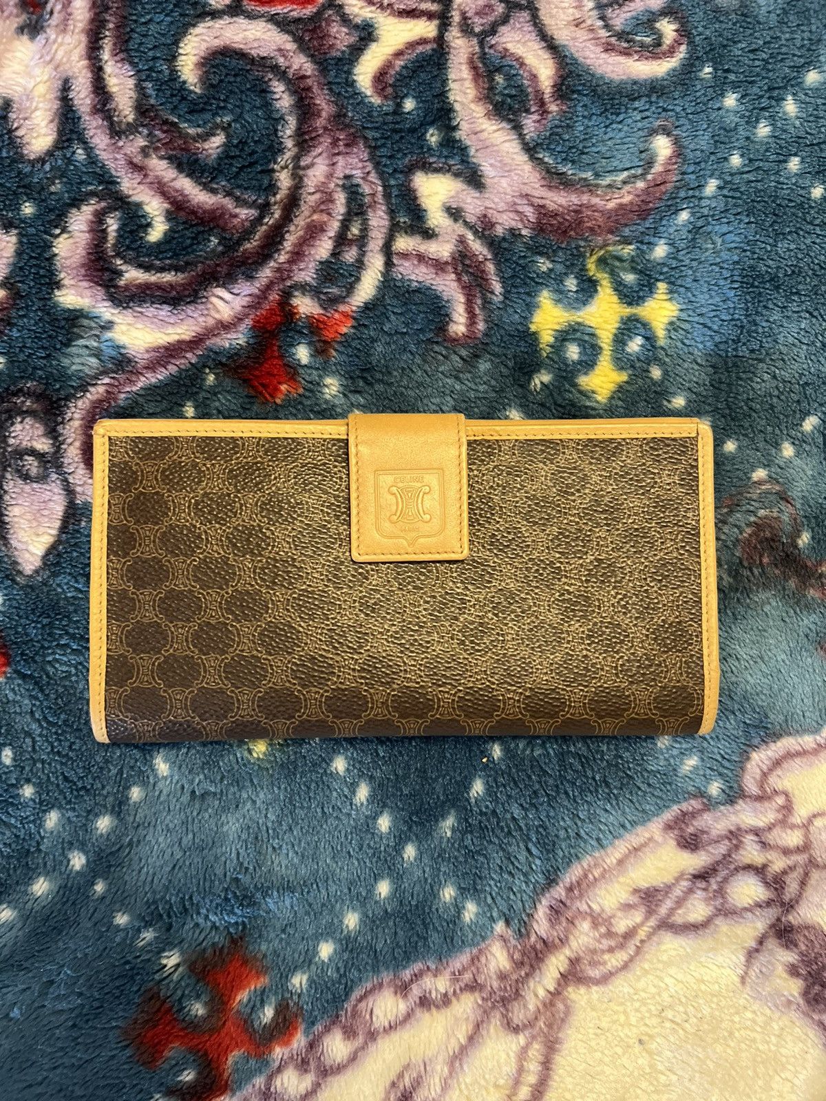 Celine Macadam Brown Long Wallet