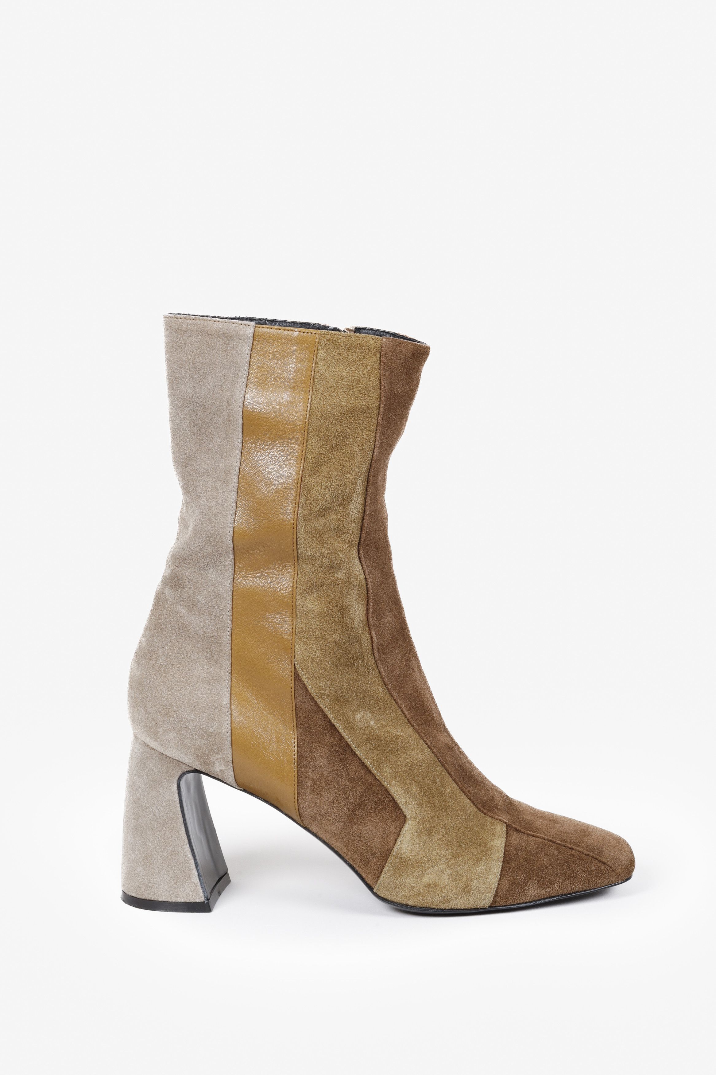 Dorothee Schumacher Patched Perfection Brown Suede Boots