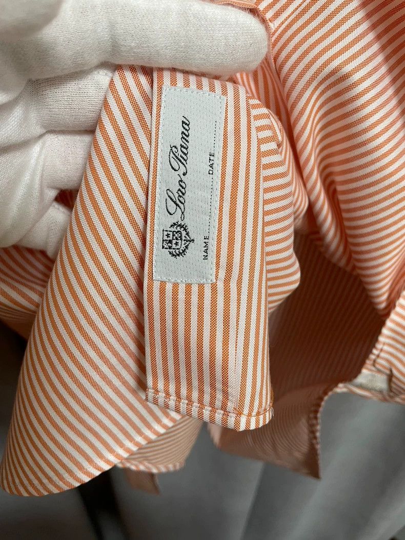 Loro Piana LORO PIANA Pure cotton striped business shirt Size XS / US 0-2 / IT 36-38 - 7 Thumbnail