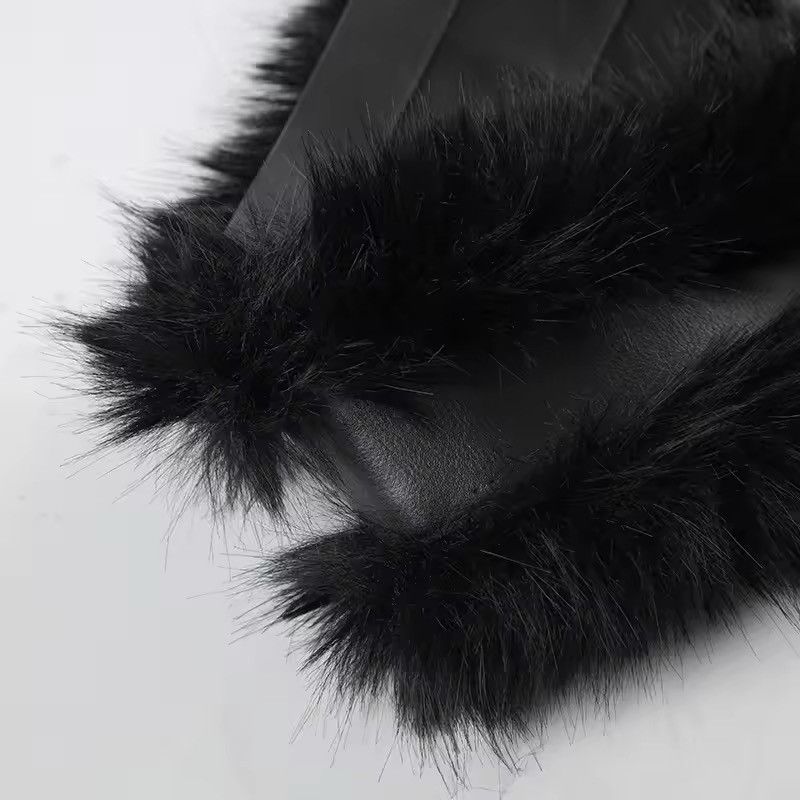 Japanese Brand × Leather Retro PU Leather Faux Fur Belt Size ONE SIZE - 6 Thumbnail