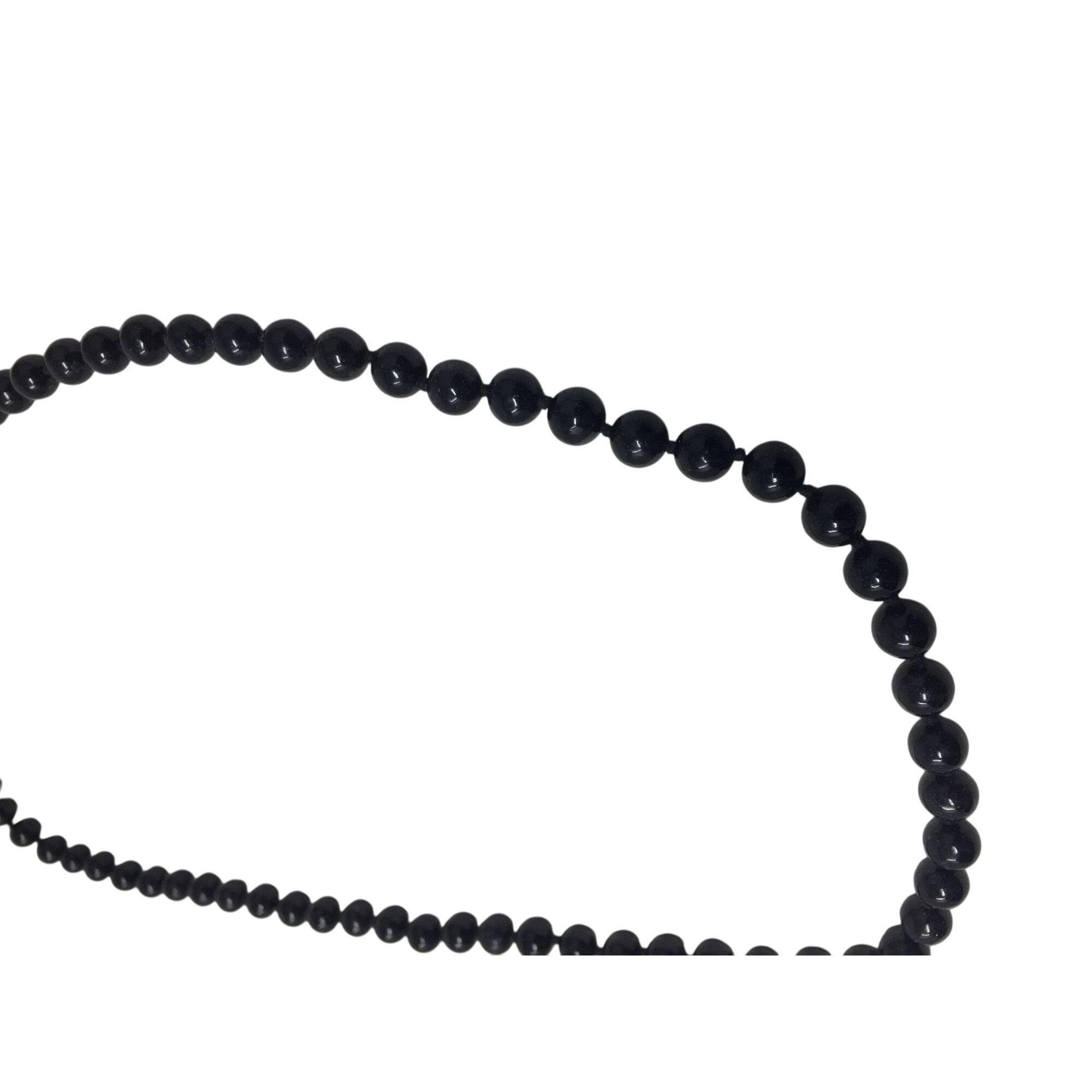 Other Women's Black Beaded Necklace with Gold Tone Clasp Size ONE SIZE - 4 Thumbnail