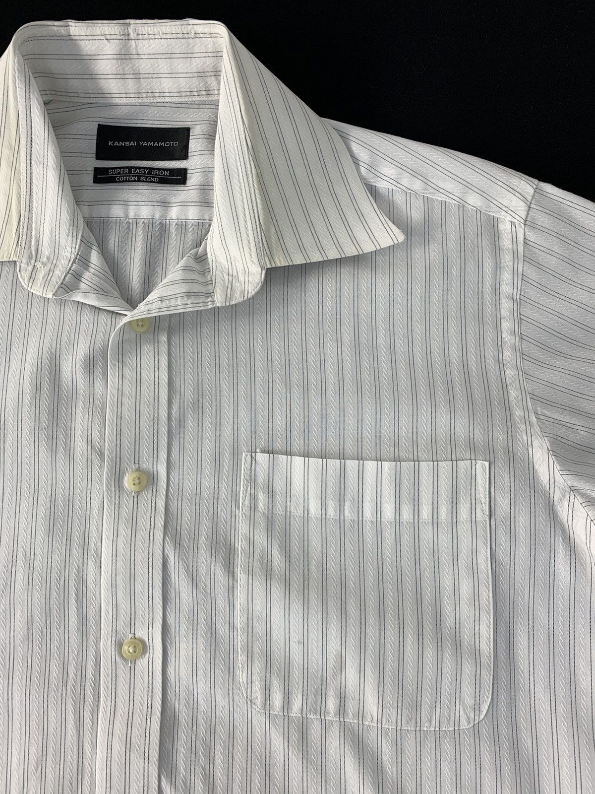 Kansai Yamamoto 90s Kansai Yamamoto Striped Casual Office Wear Cotton Blend Size US M / EU 48-50 / 2 - 3 Thumbnail