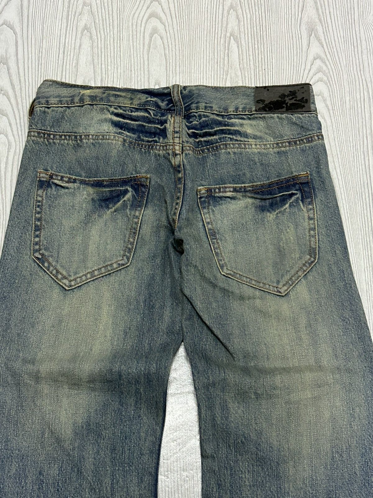 Le Grande Bleu (L.G.B.) Betty Blue Love Denim Fade Washed Patina Heavy Stacked Hem Size US 30 / EU 46 - 16 Thumbnail