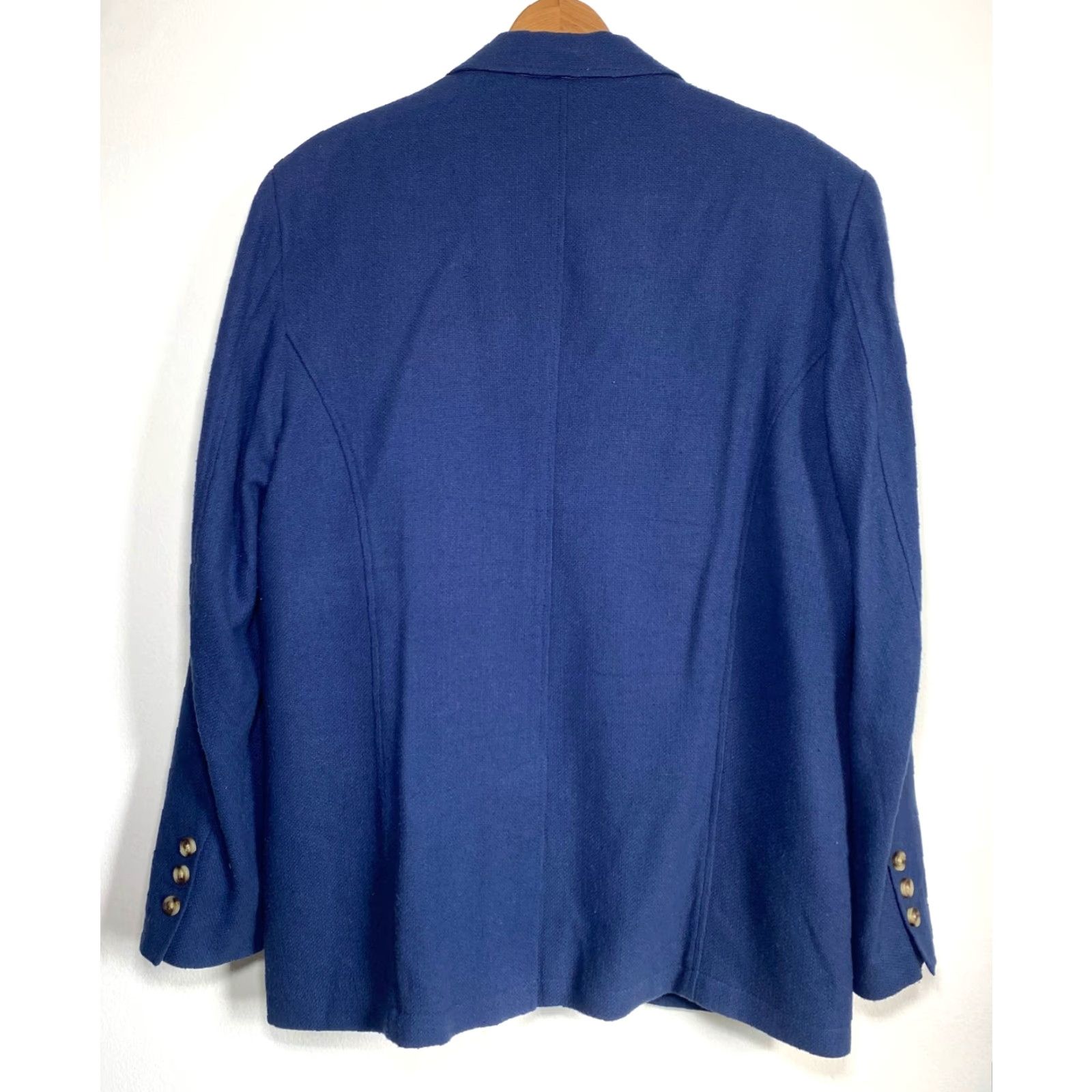 The Territory Ahead VINTAGE Territory Ahead Blazer Jacket Men 42R Blue Silk Regular Buttons Pockets Classic, Preppy Clothing Size 42R - 2 Thumbnail