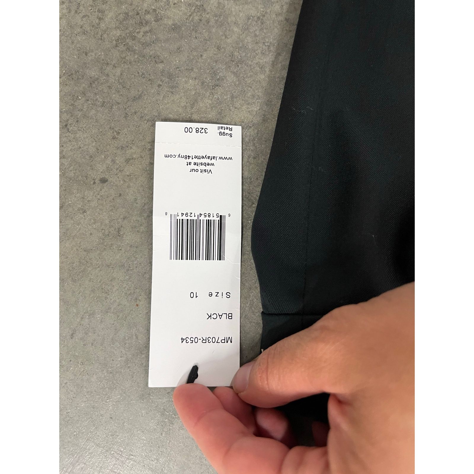 Lafayette 148 NWT Lafayette 148 Wool Straight Leg Black Career 10 Size 32" / US 10 / IT 46 - 3 Thumbnail